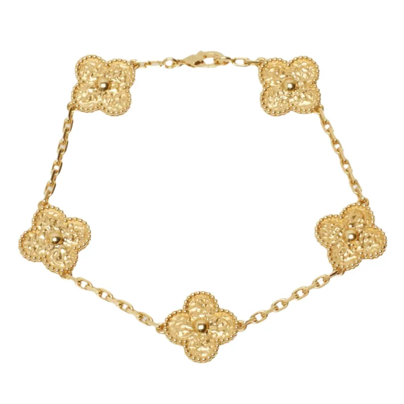 Bracelet Van Cleef & Arpels Vintage Alhambra 5 motifs en or jaune sold by 58 Facettes