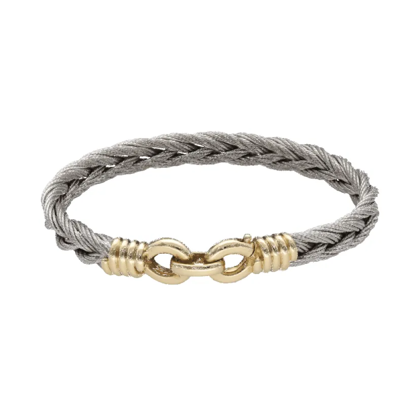 Bracelet Fre Vintage Force 10 en Or jaune 18k et Acier vers 1980, 17 cm. sold by 58 Facettes