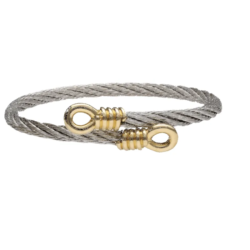 Bracelet Fred Homme Vintage Force 10 en Or jaune 18k et Acier vers 1980, Grande taille. sold by 58 Facettes