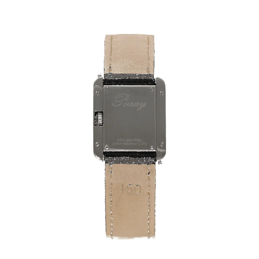 Montre Poiray "Ma première" Dame Acier Quartz vers 2015. Bracelet lézard noir . 17 cm. sold by 58 Facettes product image thumbnail 2