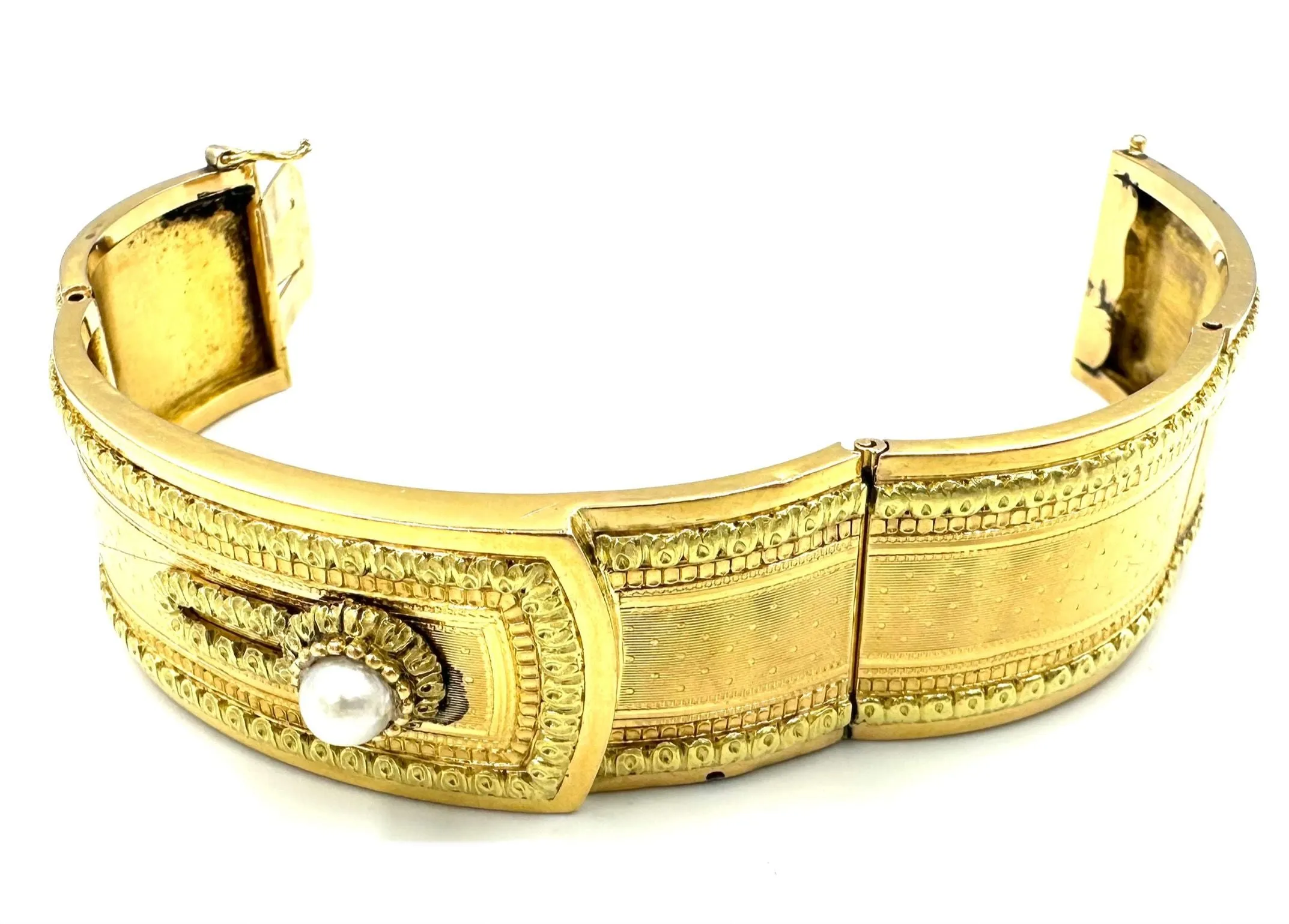 Bracelet 19ème, 2 ors 18K et perle sold by 58 Facettes product image thumbnail 3