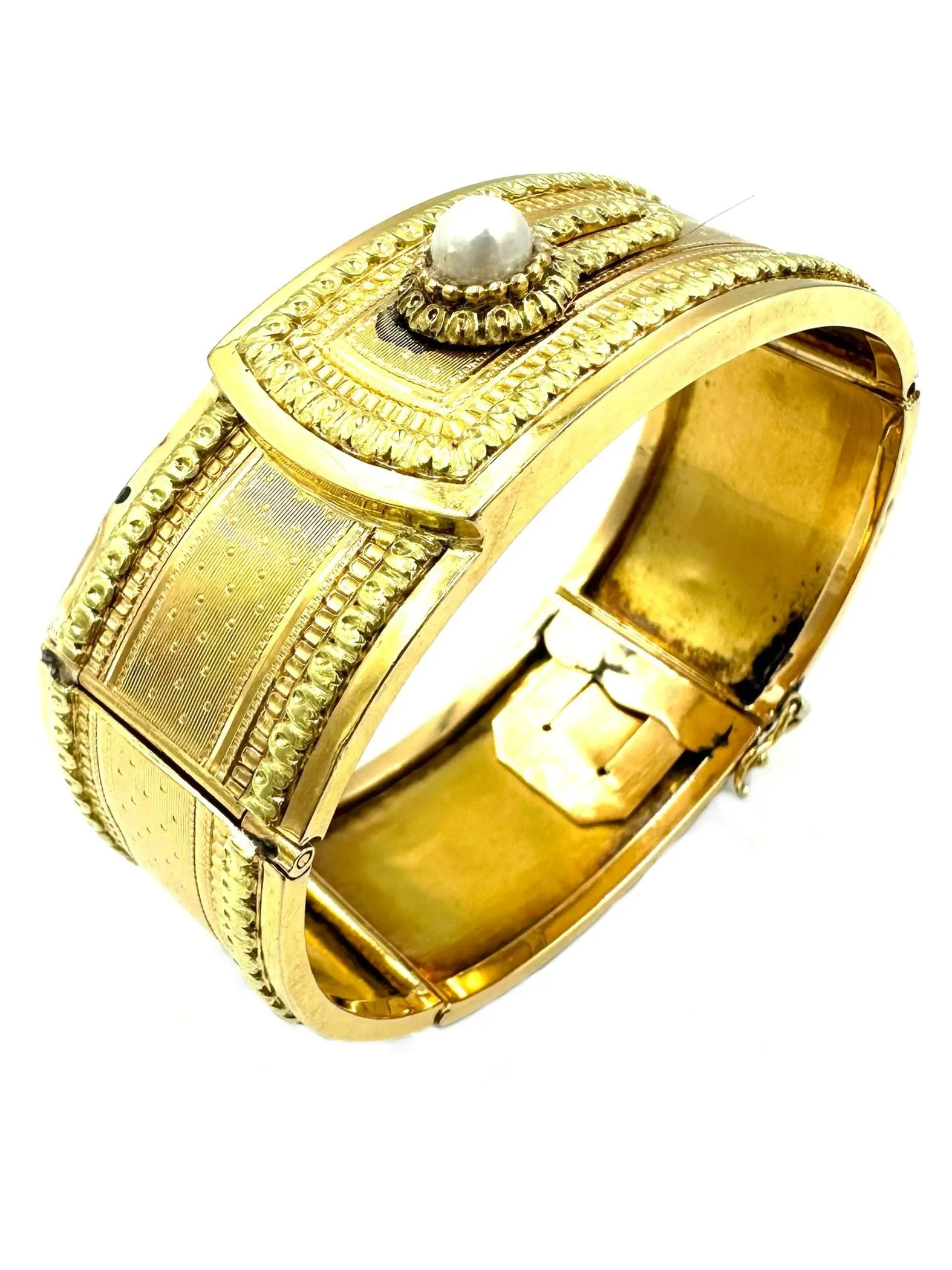 Bracelet 19ème, 2 ors 18K et perle sold by 58 Facettes product image thumbnail 2