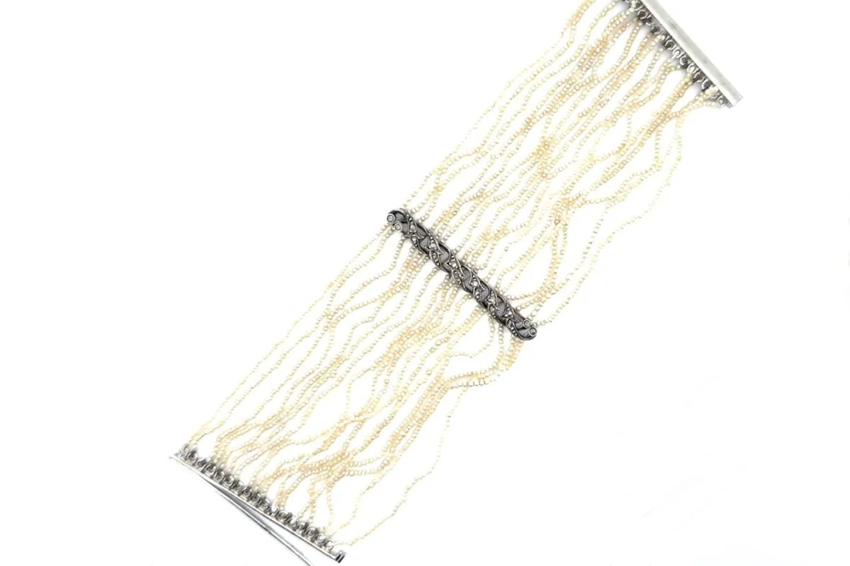 Bracelet ancien perles fines et diamants sold by 58 Facettes