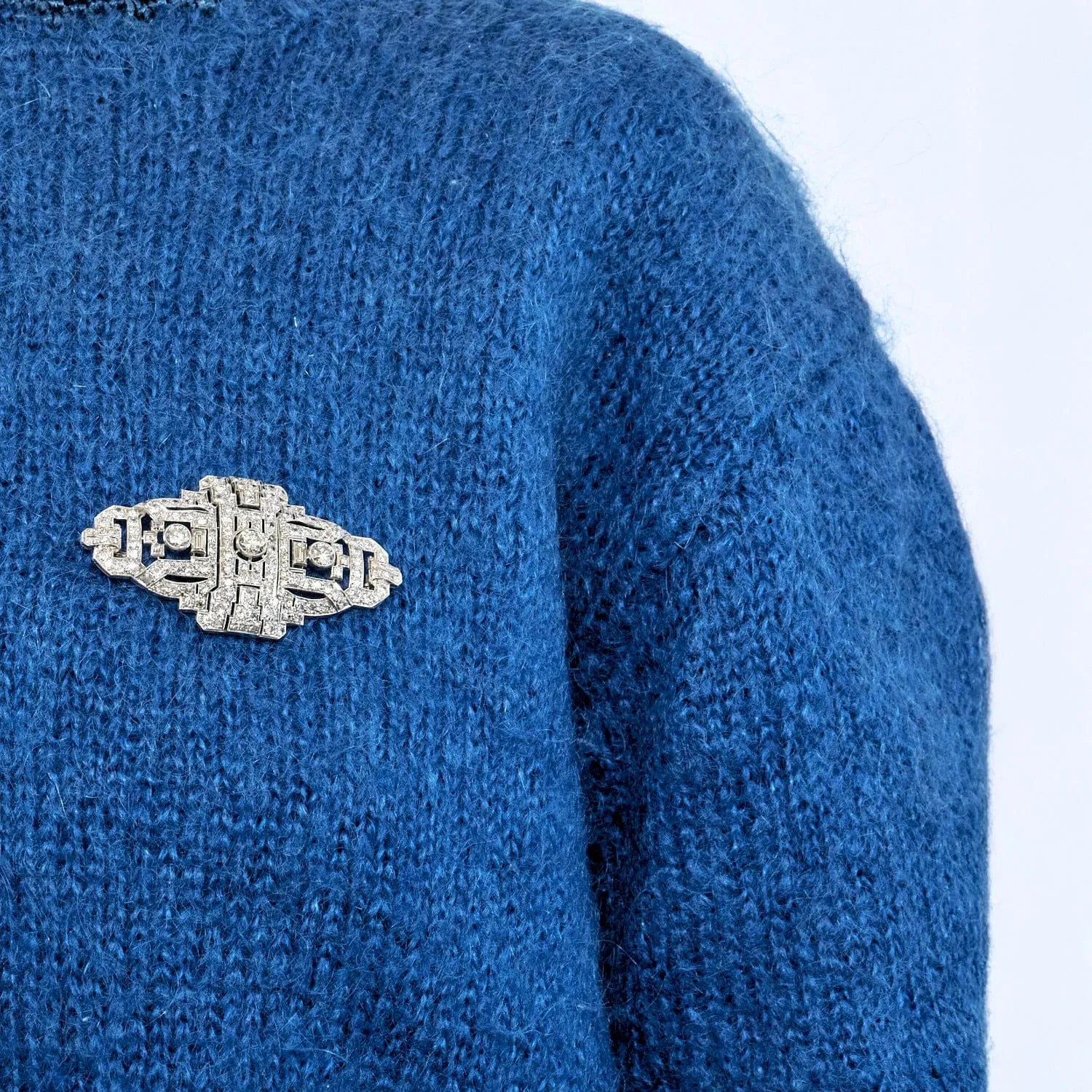 Broche de style Art déco, platine et diamants sold by 58 Facettes product image thumbnail 2