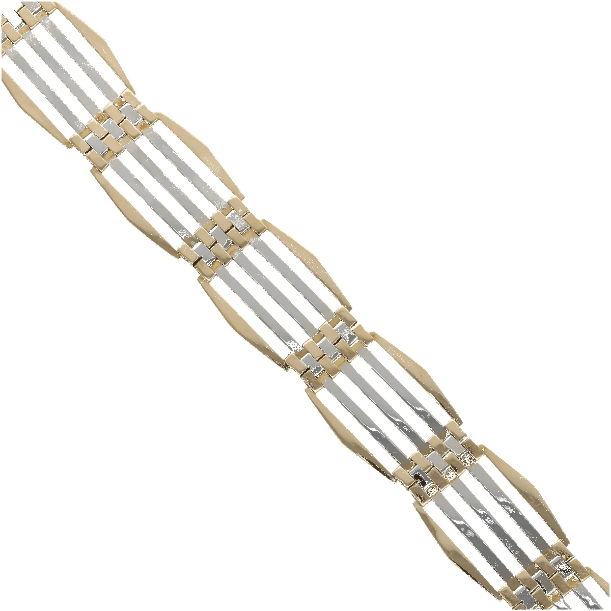 Bracelet Art Déco en or 18K (jaune & gris) – Années 1930 – 20,80 g sold by 58 Facettes product image thumbnail 2