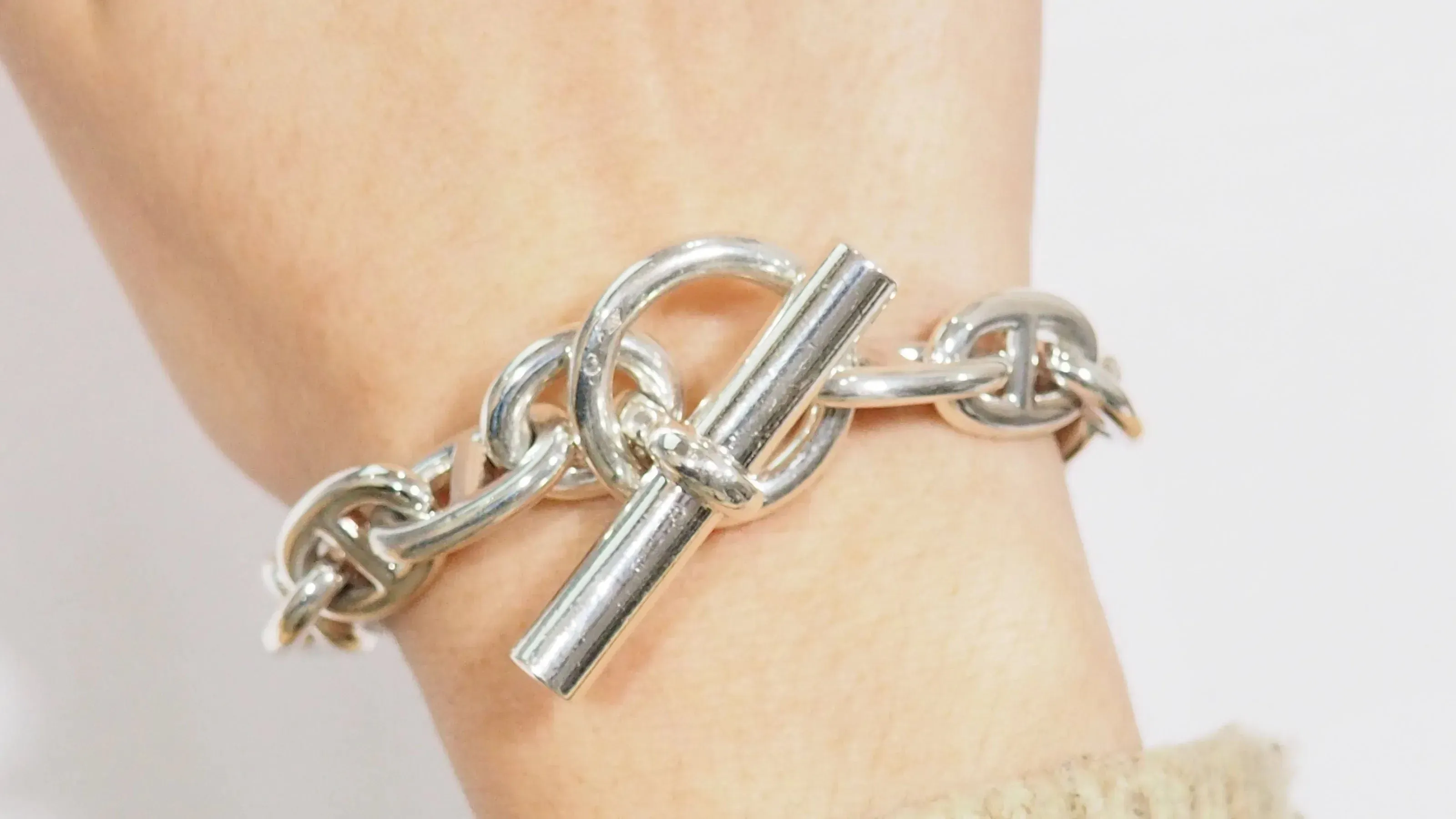 Hermès - Bracelet Vintage Chaîne d'Ancre Argent sold by 58 Facettes product image thumbnail 3