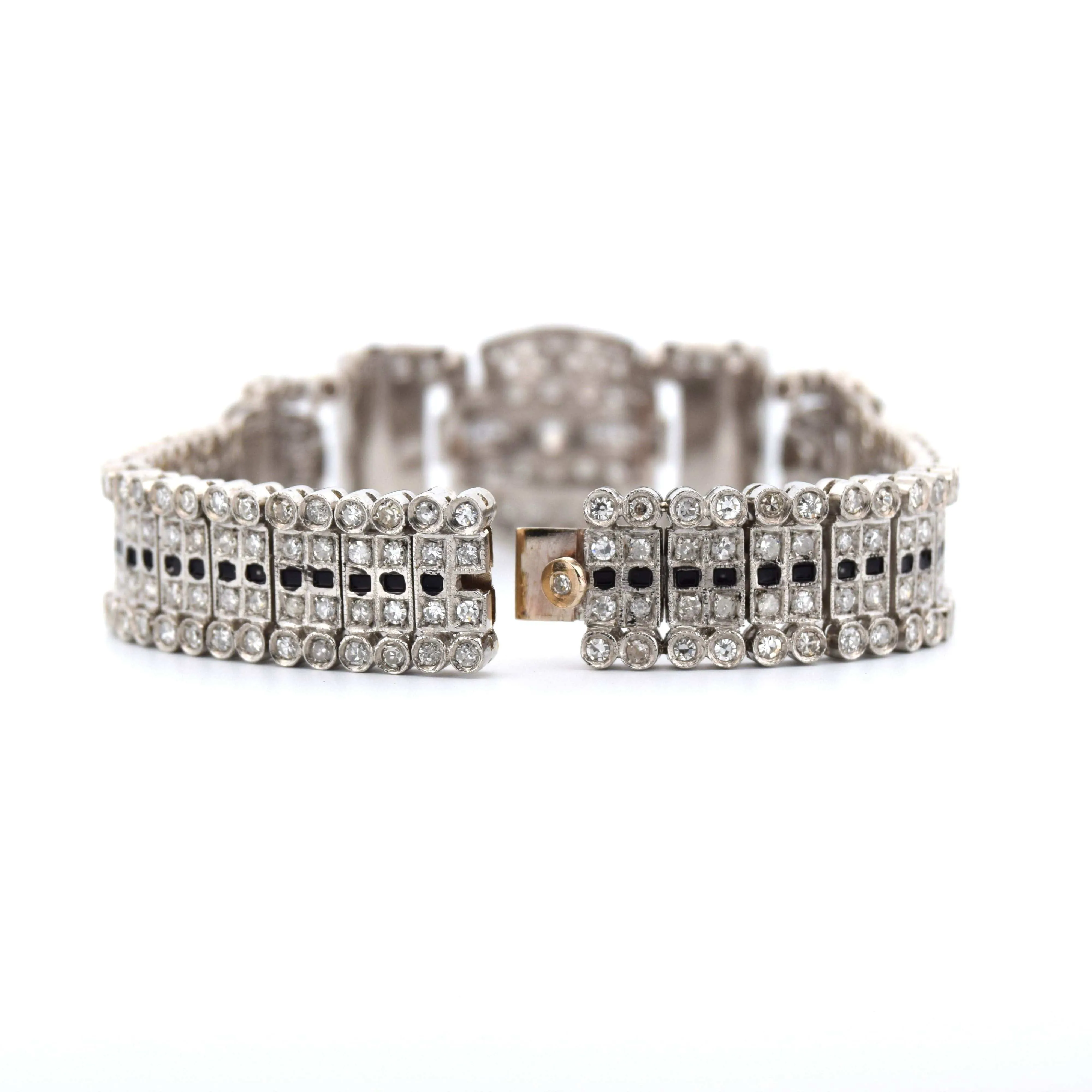 Bracelet Art Déco en platine et diamants sold by 58 Facettes product image thumbnail 5