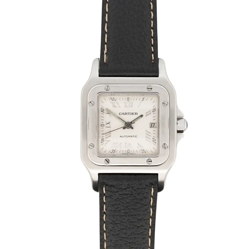 Cartier Santos Galbée Automatic - Silver roman dial - LM sold by 58 Facettes