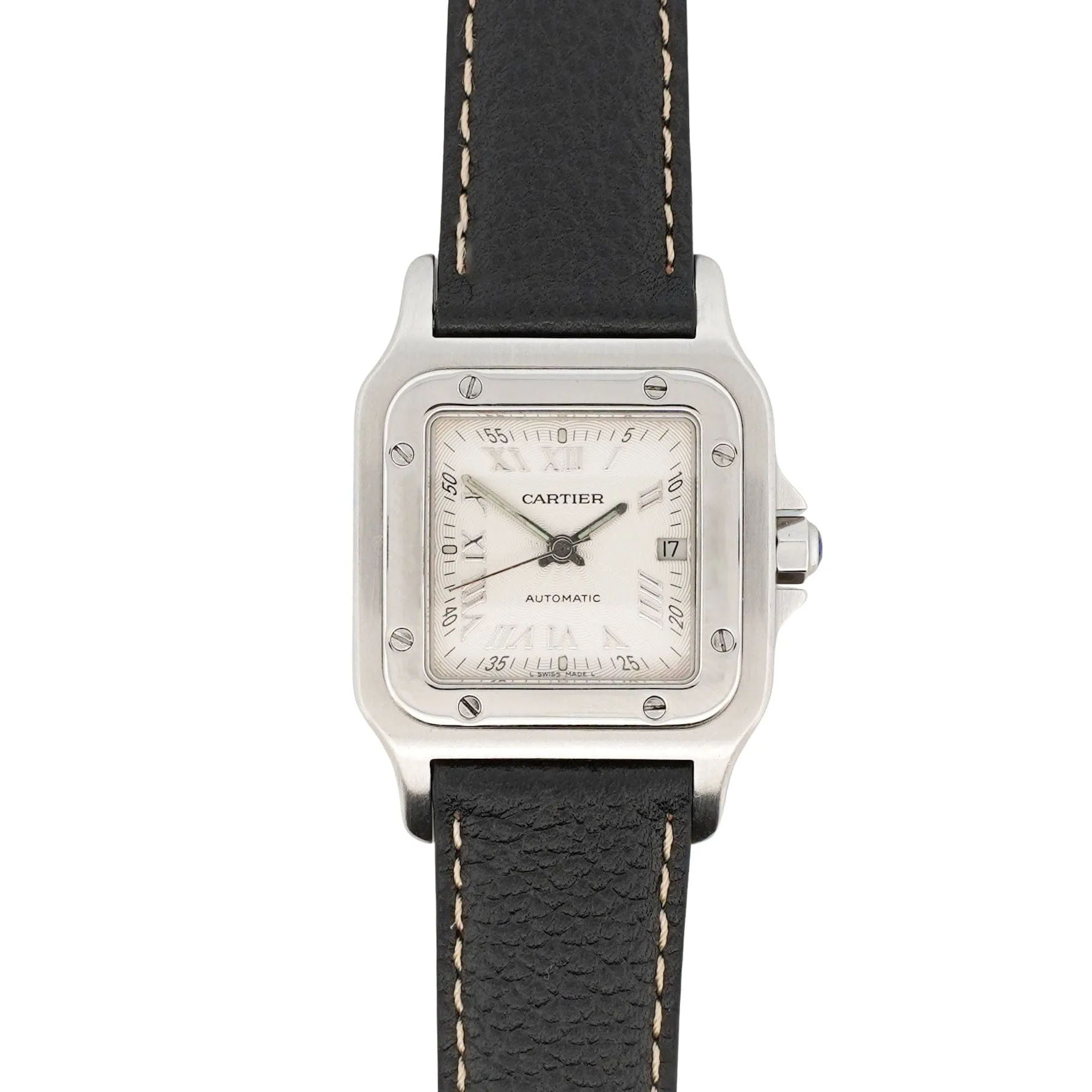 Cartier Santos Galbée Automatic - Silver roman dial - LM sold by 58 Facettes