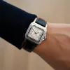 Cartier Santos Galbée Automatic - Silver roman dial - LM sold by 58 Facettes