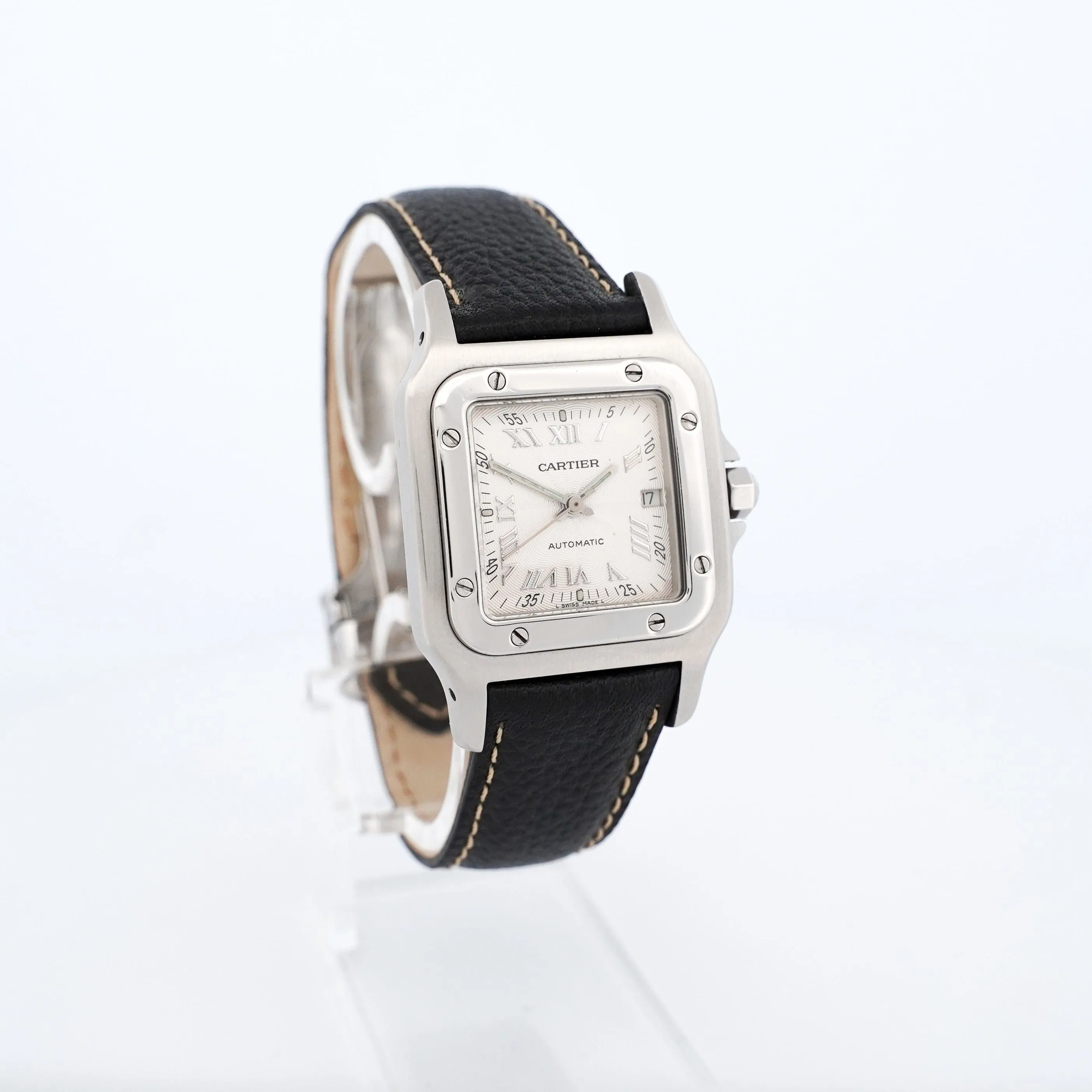 Cartier Santos Galbée Automatic - Silver roman dial - LM sold by 58 Facettes product image thumbnail 5