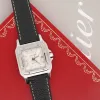 Cartier Santos Galbée Automatic - Silver roman dial - LM sold by 58 Facettes