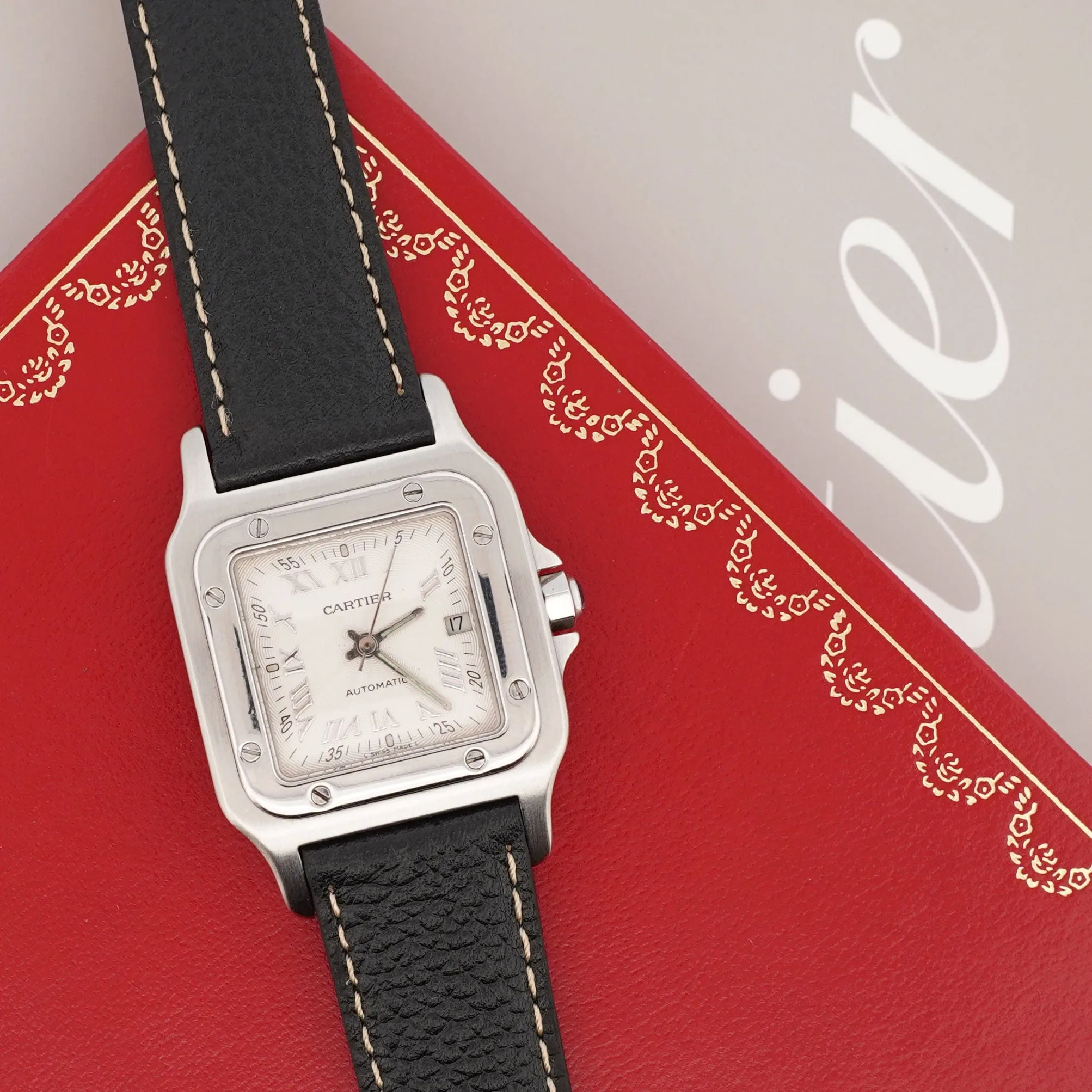 Cartier Santos Galbée Automatic - Silver roman dial - LM sold by 58 Facettes product image thumbnail 3