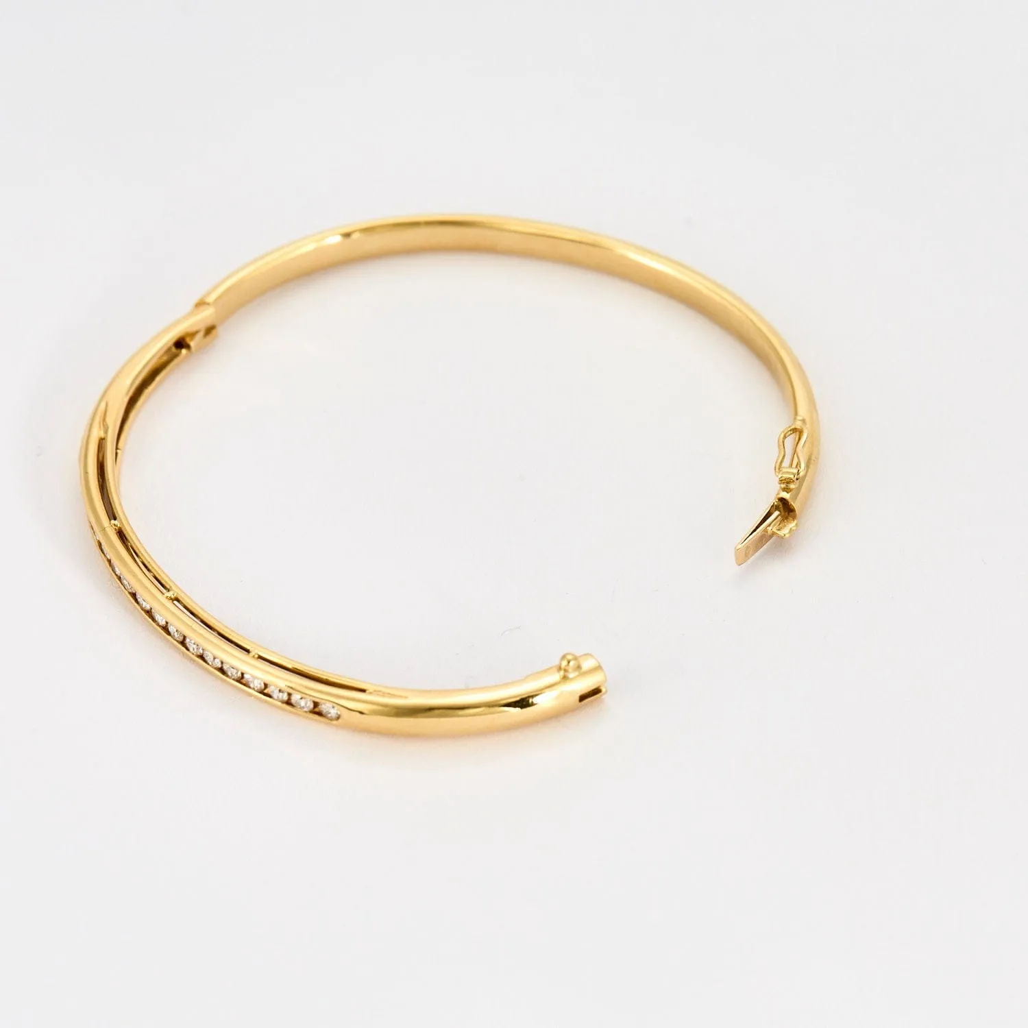 Bracelet Rigide Rivière or jaune diamants sold by 58 Facettes product image thumbnail 3