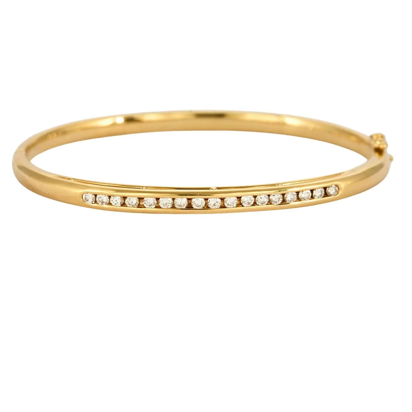 Bracelet Rigide Rivière or jaune diamants sold by 58 Facettes