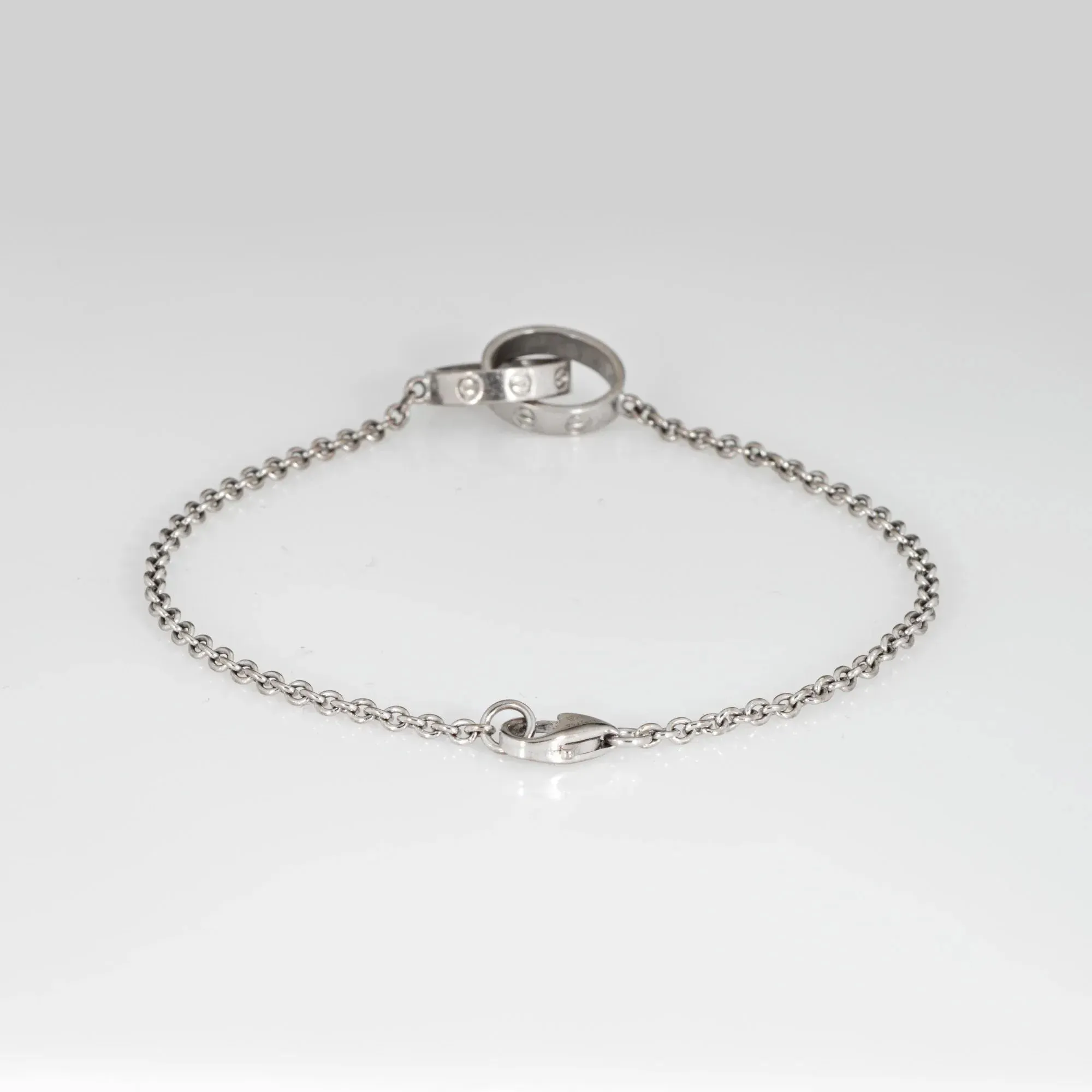 Bracelet Cartier Entrelacs Love COA Estate en or blanc 18 carats doublement signé sold by 58 Facettes product image thumbnail 2