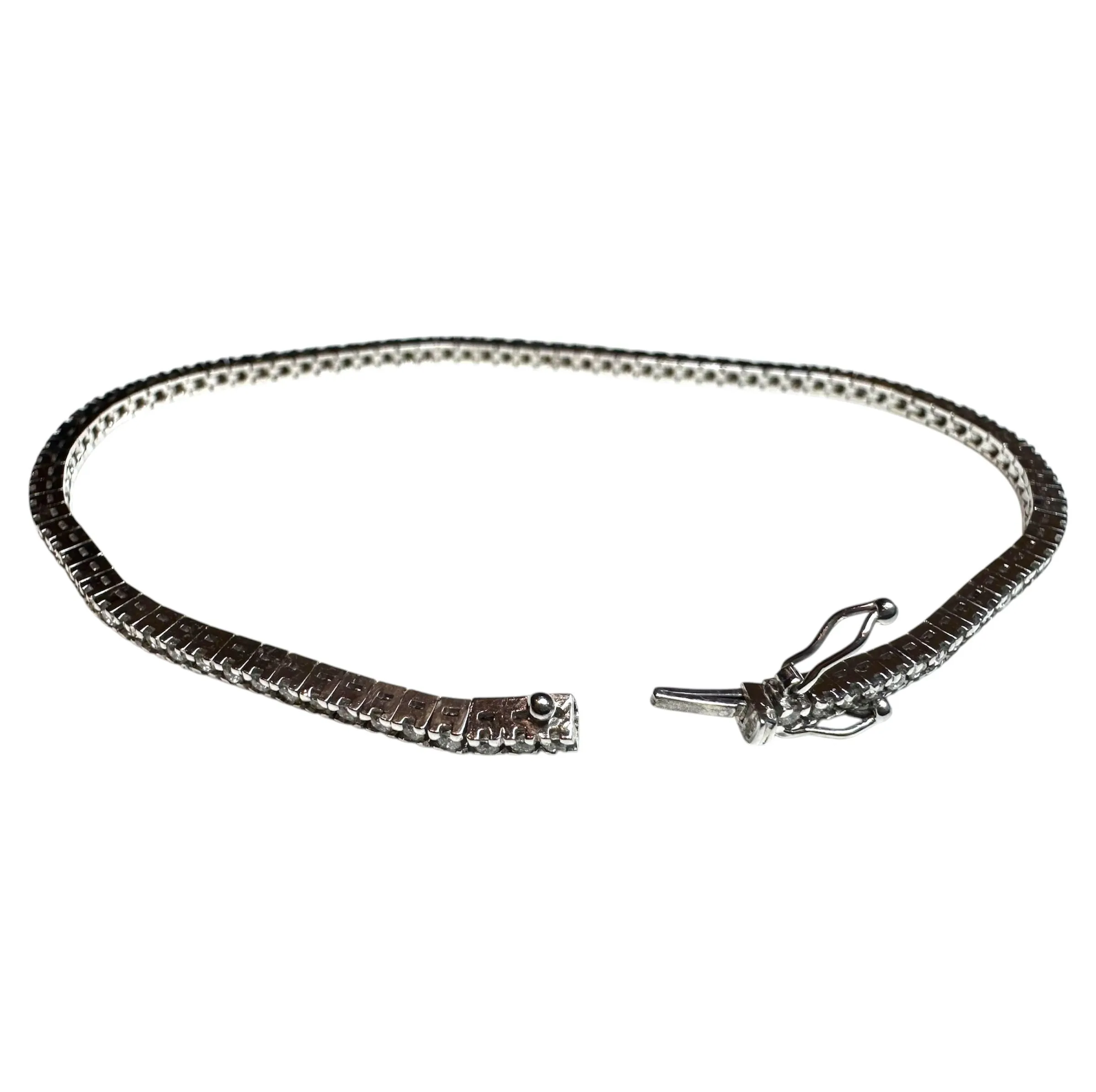 Bracelet Tennis Diamants 1.86ct – Or blanc 18K – 8.2g sold by 58 Facettes product image thumbnail 3