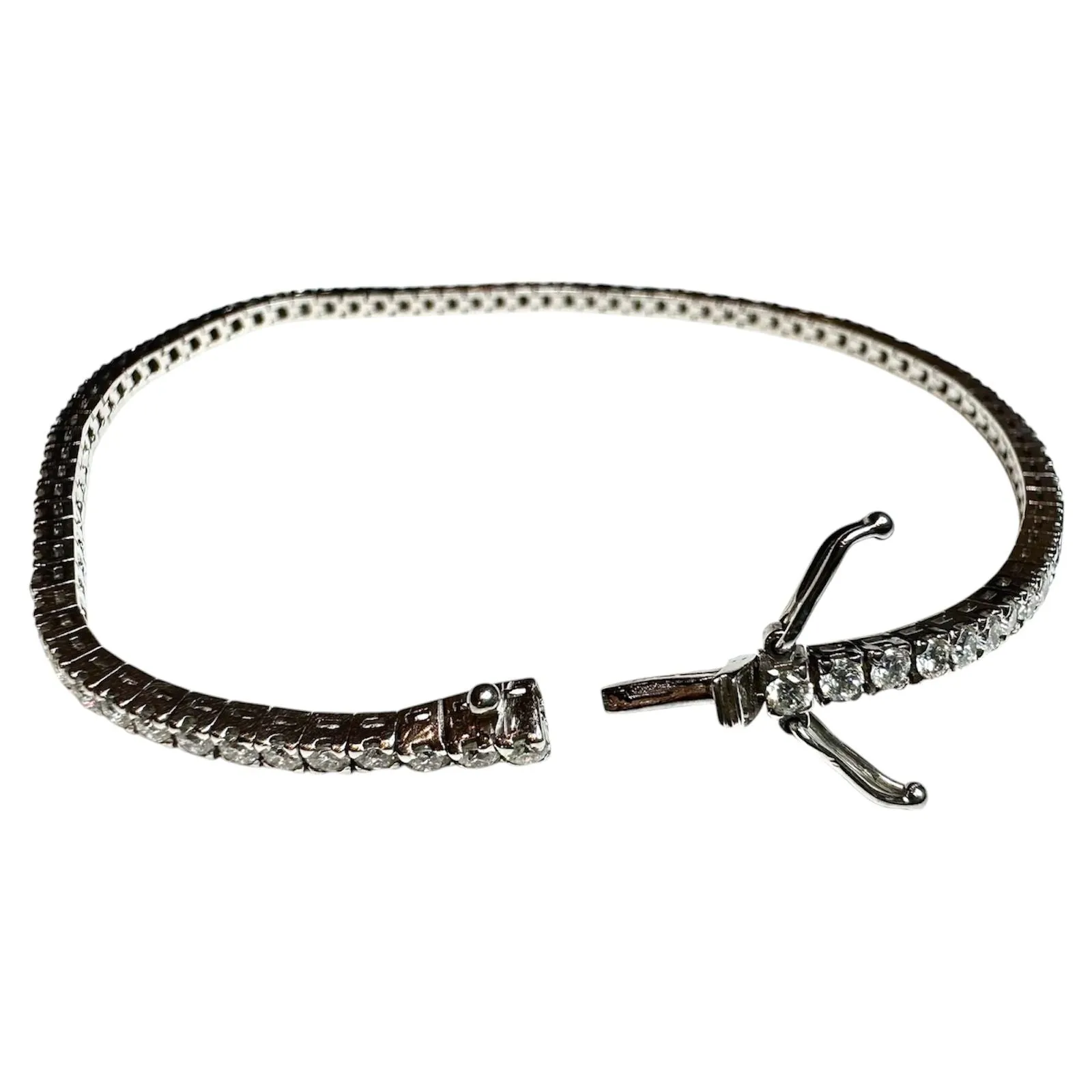 Bracelet Tennis Diamants 3.4ct – Or blanc 18K – 8.8g sold by 58 Facettes product image thumbnail 3