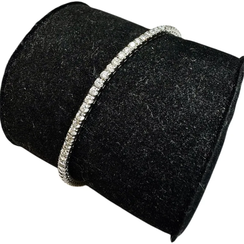 Bracelet Tennis Diamants 3.4ct – Or blanc 18K – 8.8g sold by 58 Facettes