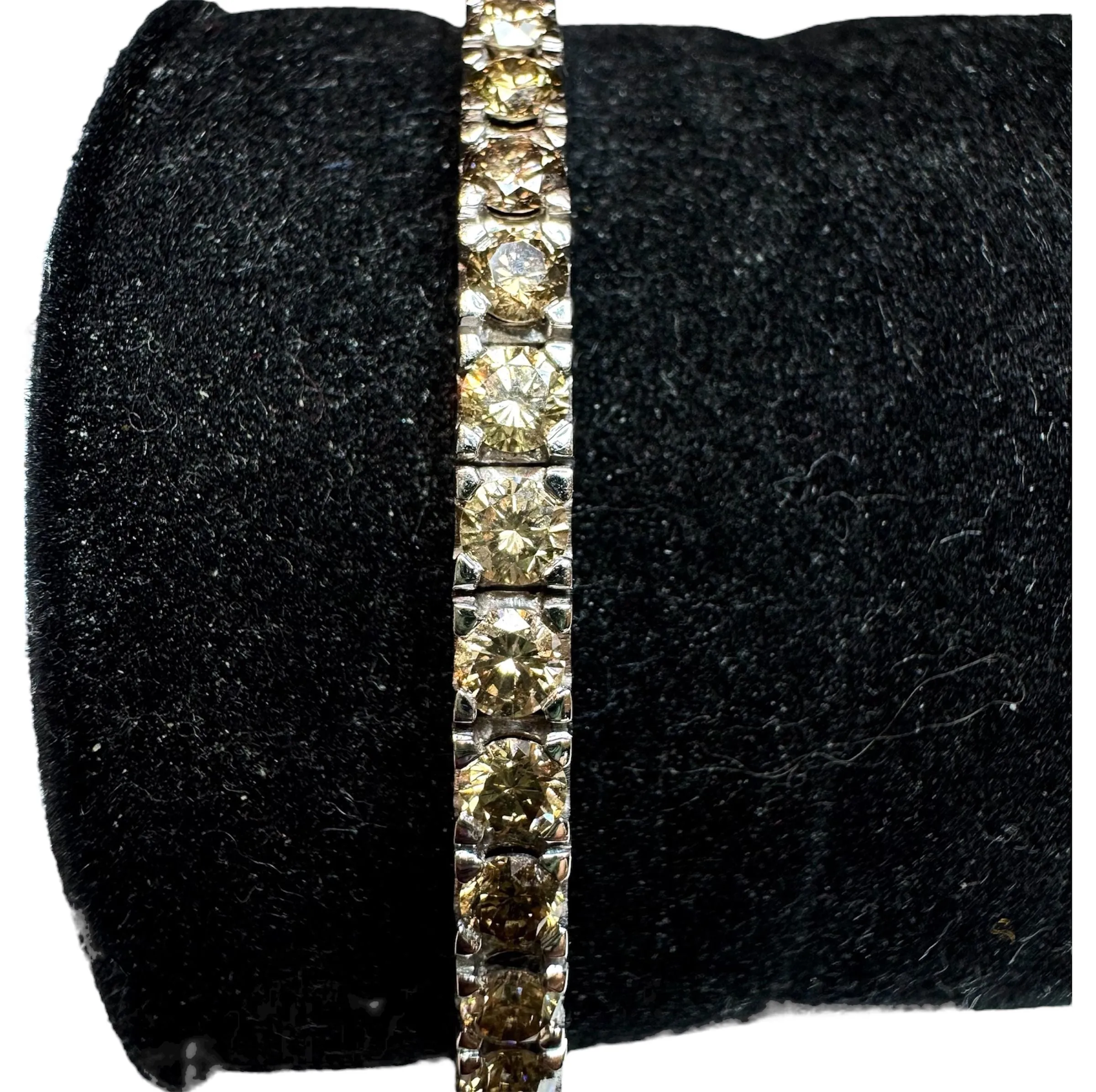 Bracelet Tennis Diamants Brown 7.5ct – Or blanc 18K – 17.8g sold by 58 Facettes product image thumbnail 4