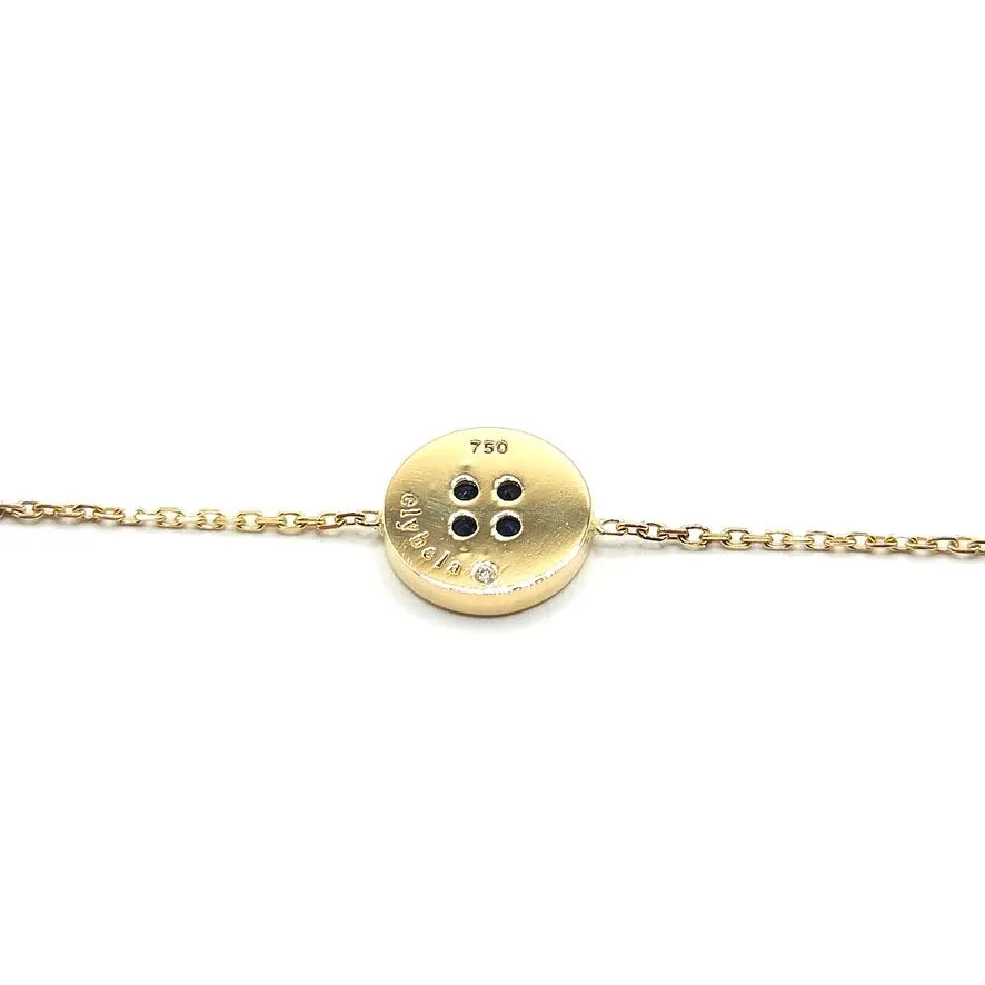 Bracelet or jaune, diamants et saphirs signé Ely Bela sold by 58 Facettes product image thumbnail 5