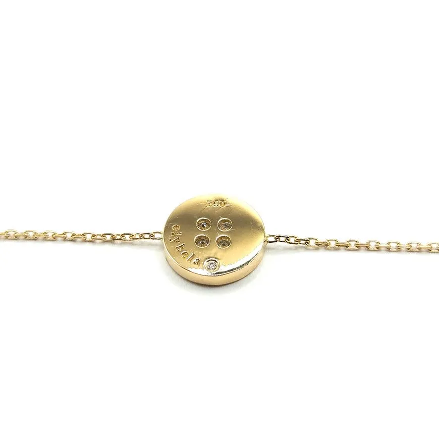 Bracelet or jaune serti de diamants signé Ely Bela sold by 58 Facettes product image thumbnail 2