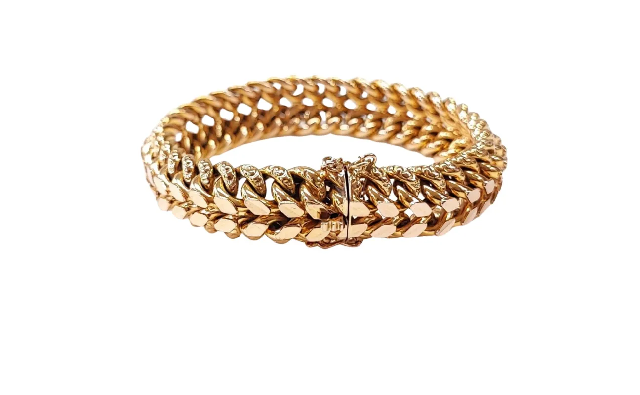 Bracelet or jaune maille américaine sold by 58 Facettes