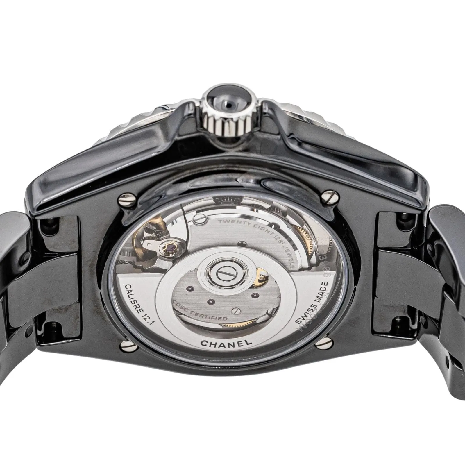 Chanel J12 - Montre en céramique noire à index diamants sold by 58 Facettes product image thumbnail 5