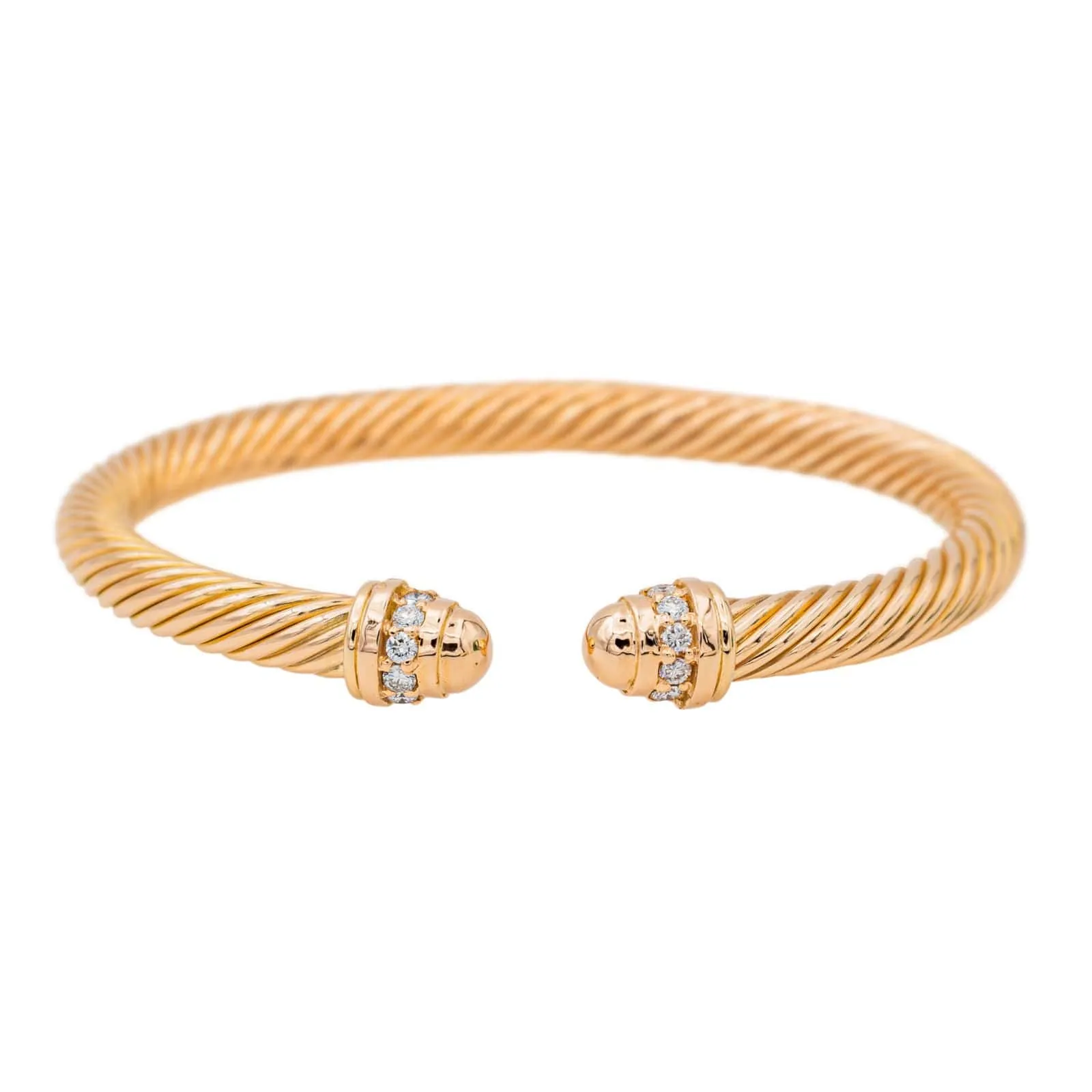 Bracelet Jonc Or rose Diamant sold by 58 Facettes