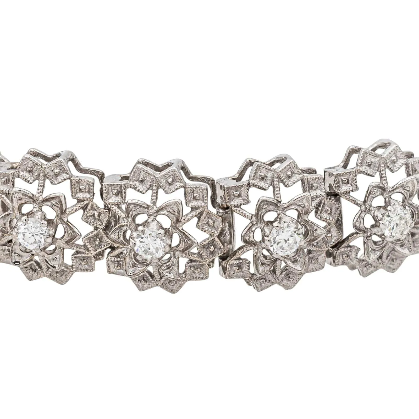 Bracelet Fleur Or blanc Diamant sold by 58 Facettes product image thumbnail 3