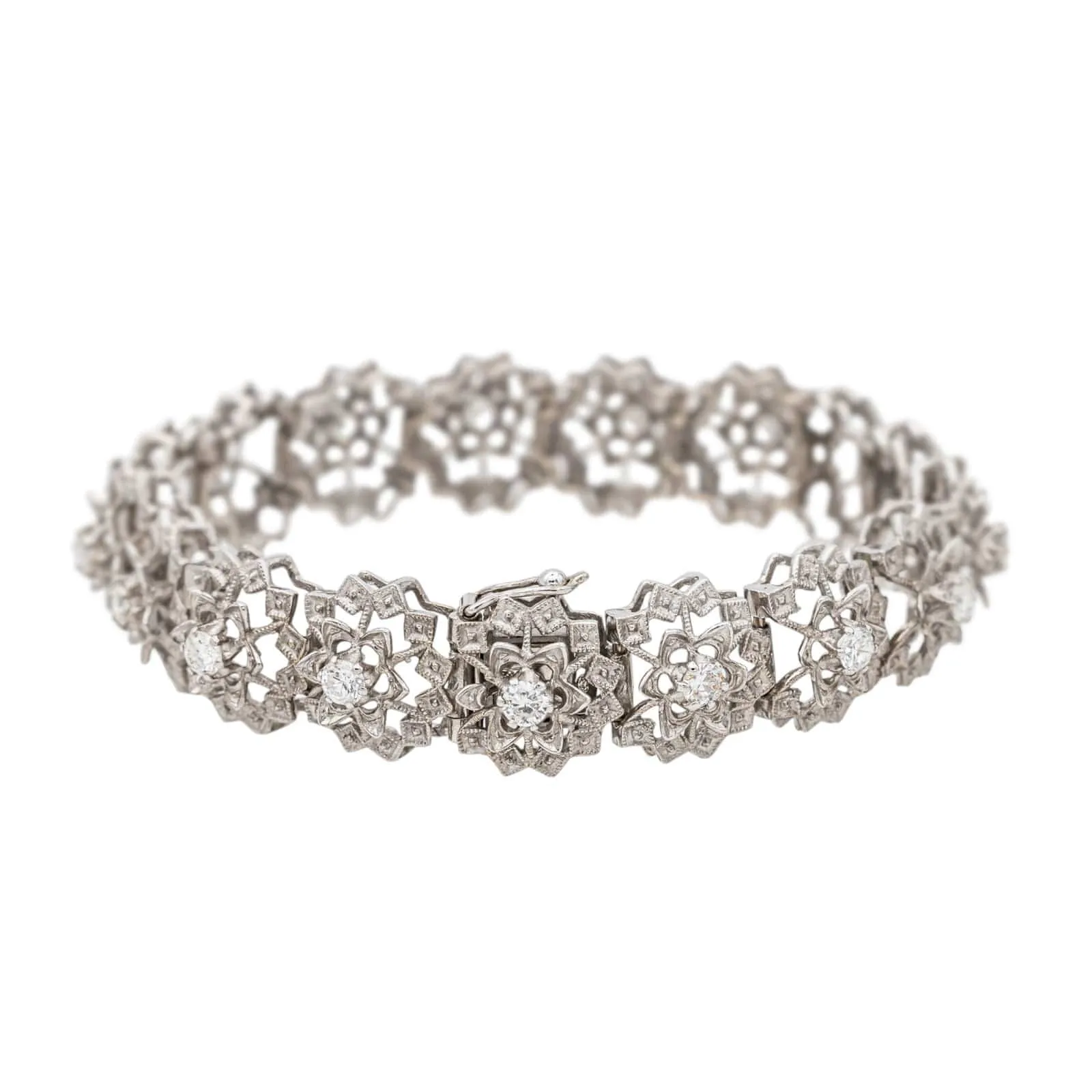 Bracelet Fleur Or blanc Diamant sold by 58 Facettes product image thumbnail 4