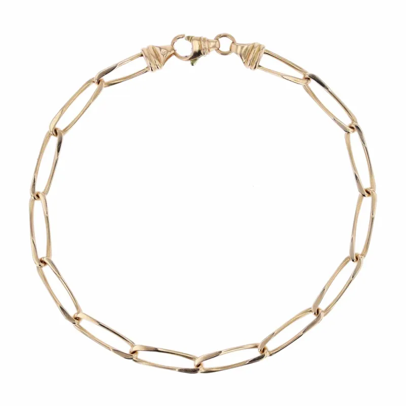 Bracelet or d'occasion maillons rectangulaires sold by 58 Facettes