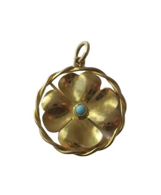 Pendentif vintage chance trèfle sold by 58 Facettes