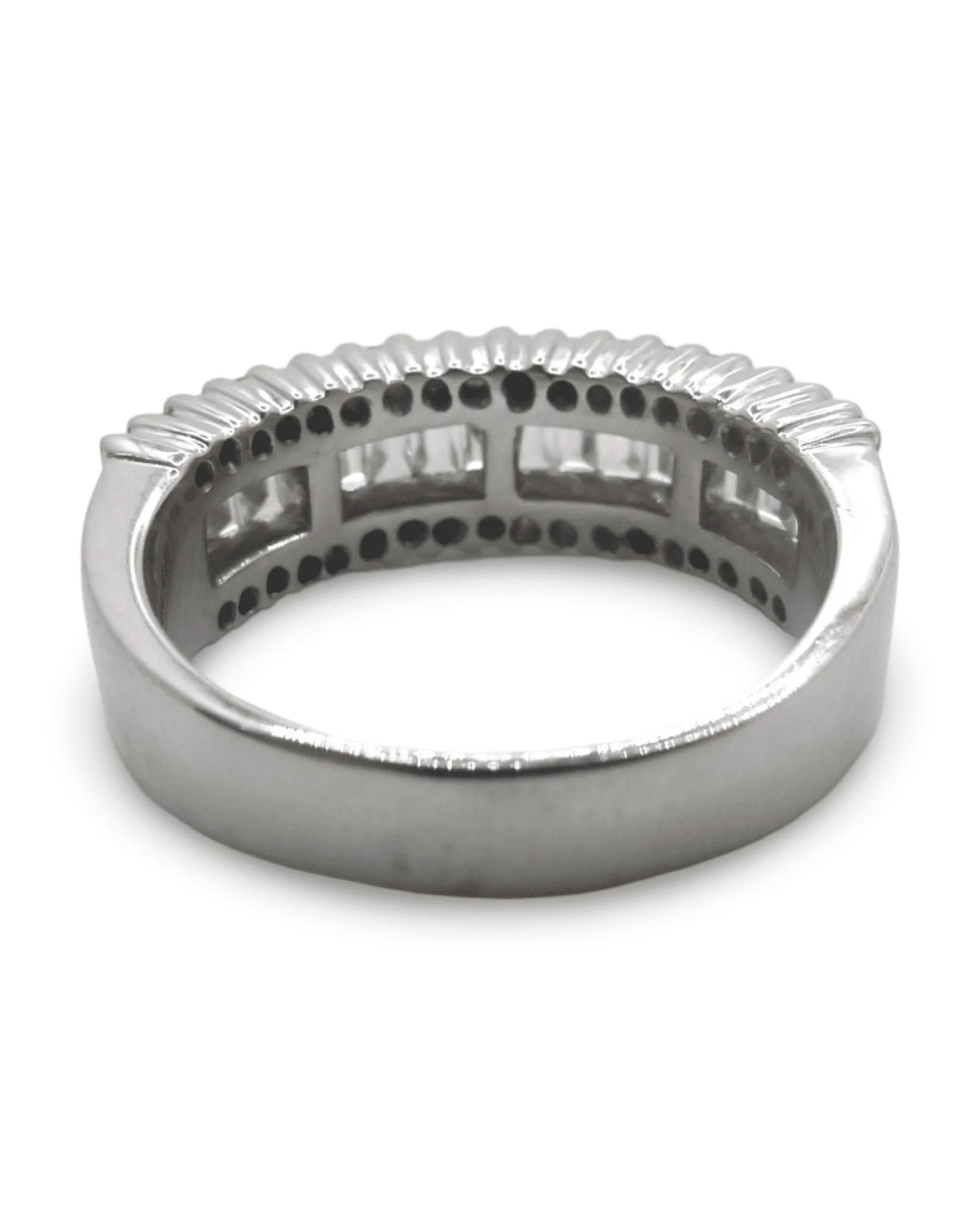 Bague or blanc et diamants 1 ct sold by 58 Facettes product image thumbnail 3