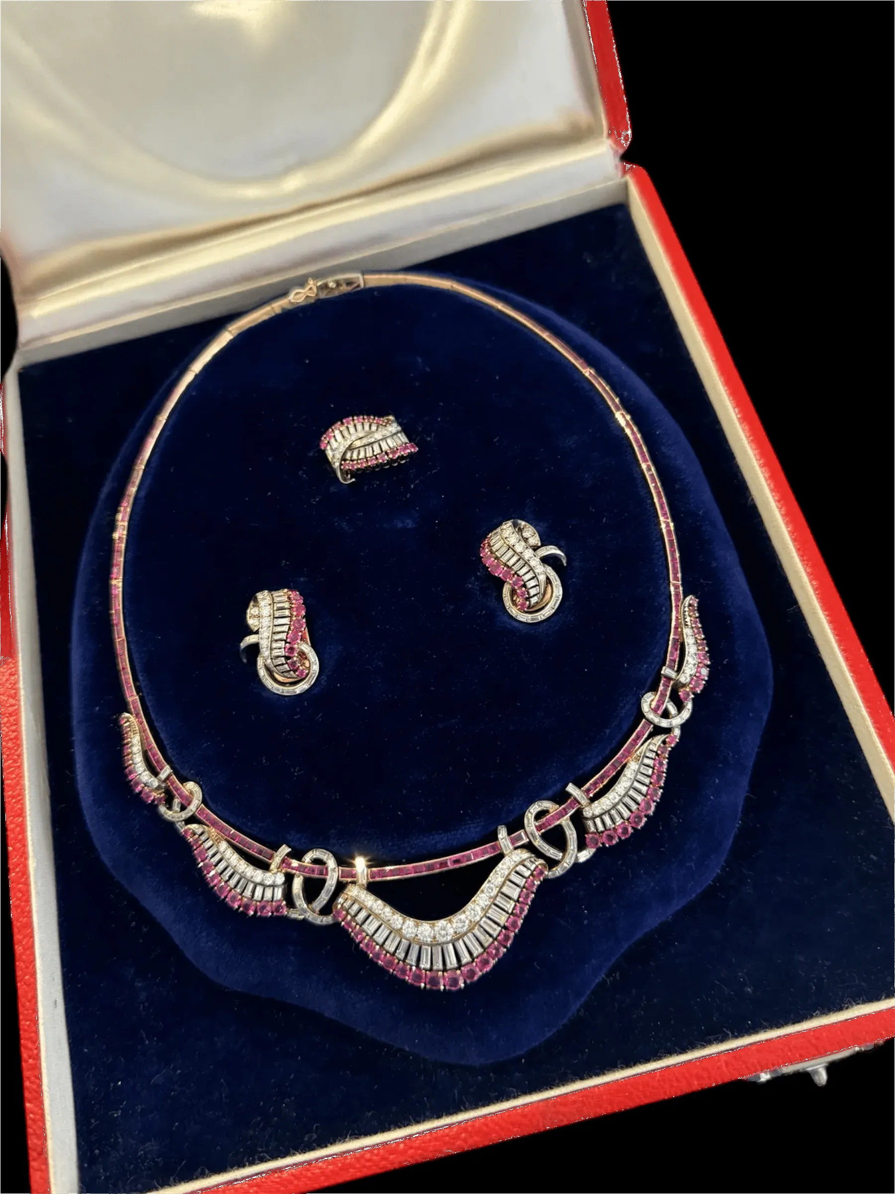 Ensemble diamant et rubis vers 1970 sold by 58 Facettes