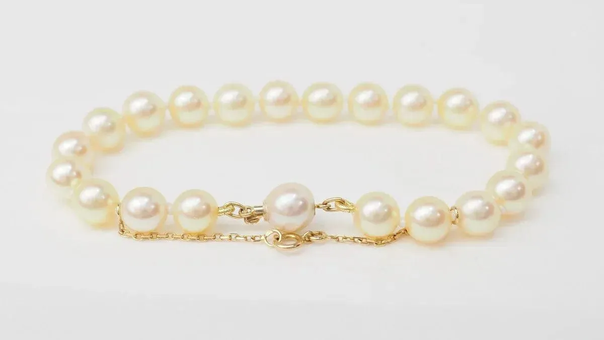 Bracelet En Or Jaune Et Perles De Culture sold by 58 Facettes product image thumbnail 5