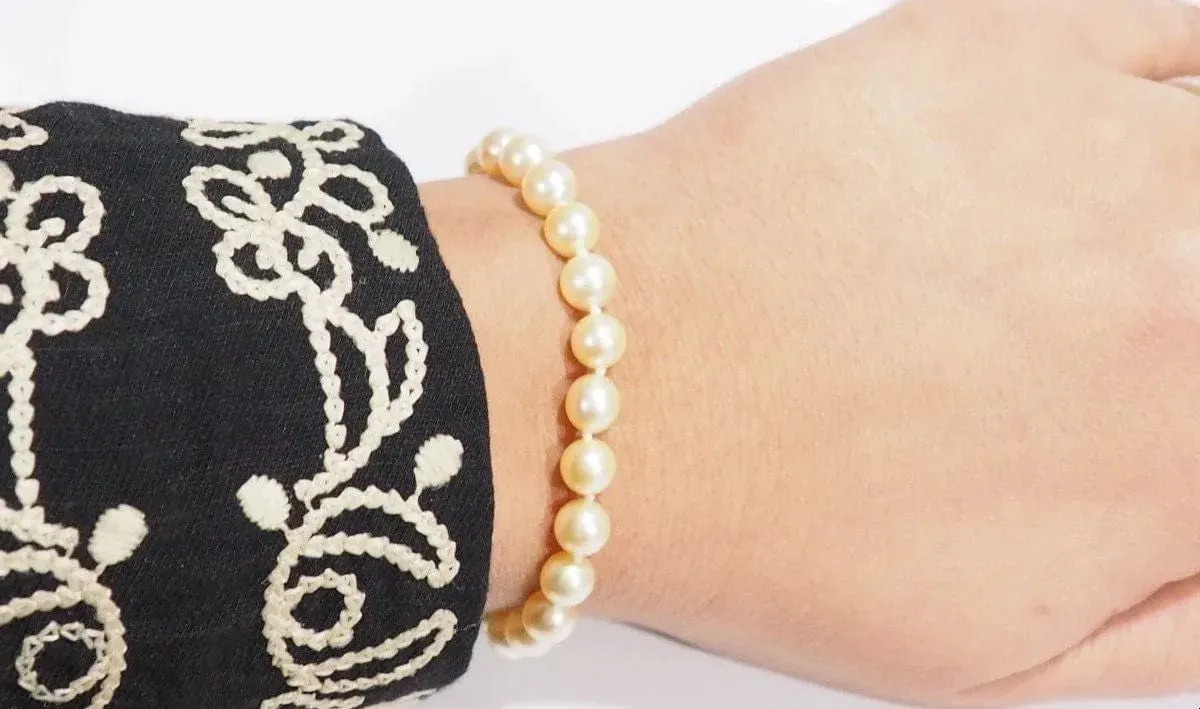 Bracelet En Or Jaune Et Perles De Culture sold by 58 Facettes product image thumbnail 2