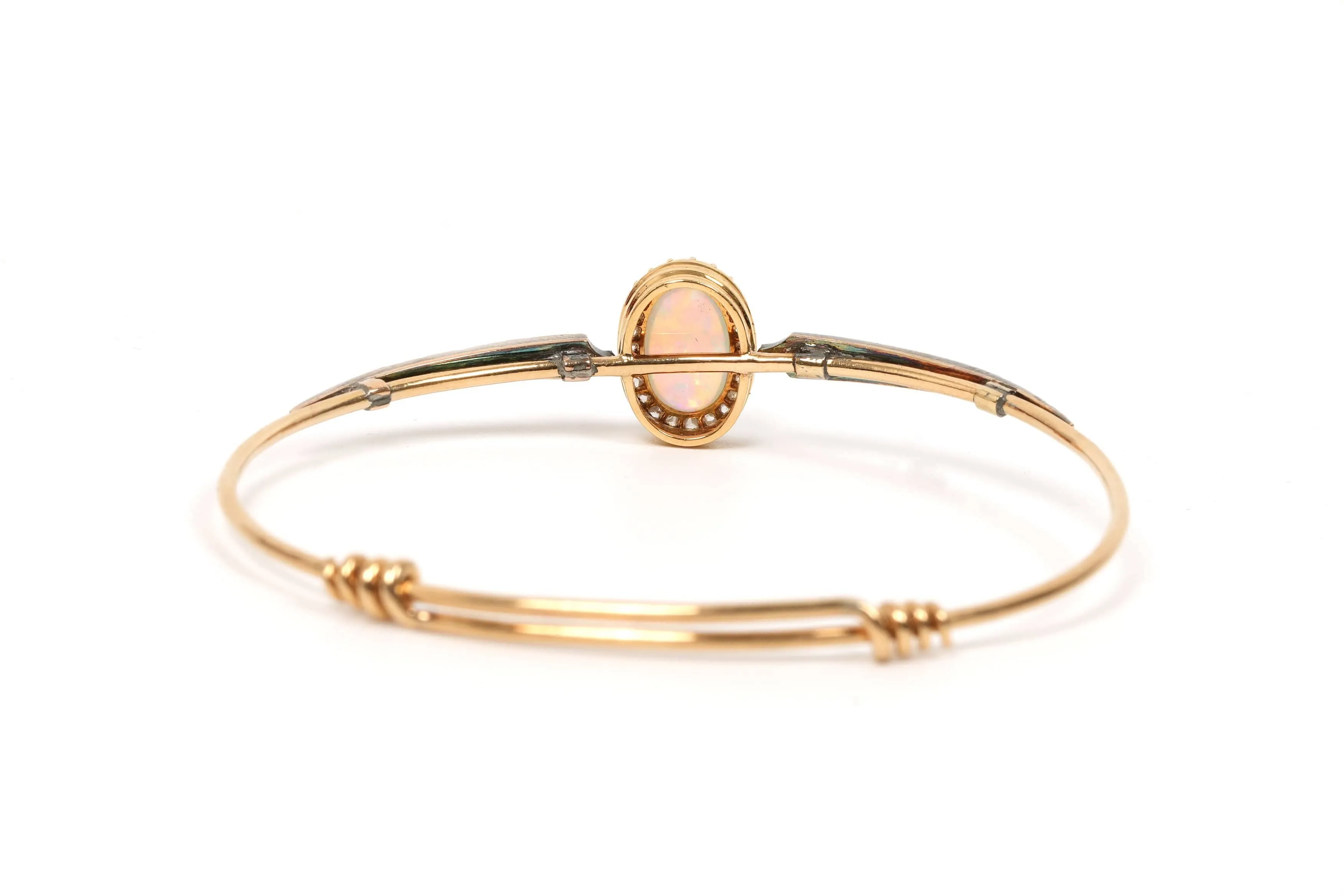 Bracelet dans le style "Wolfers" Art Nouveau or jaune, opale, diamants taille rose sold by 58 Facettes product image thumbnail 4