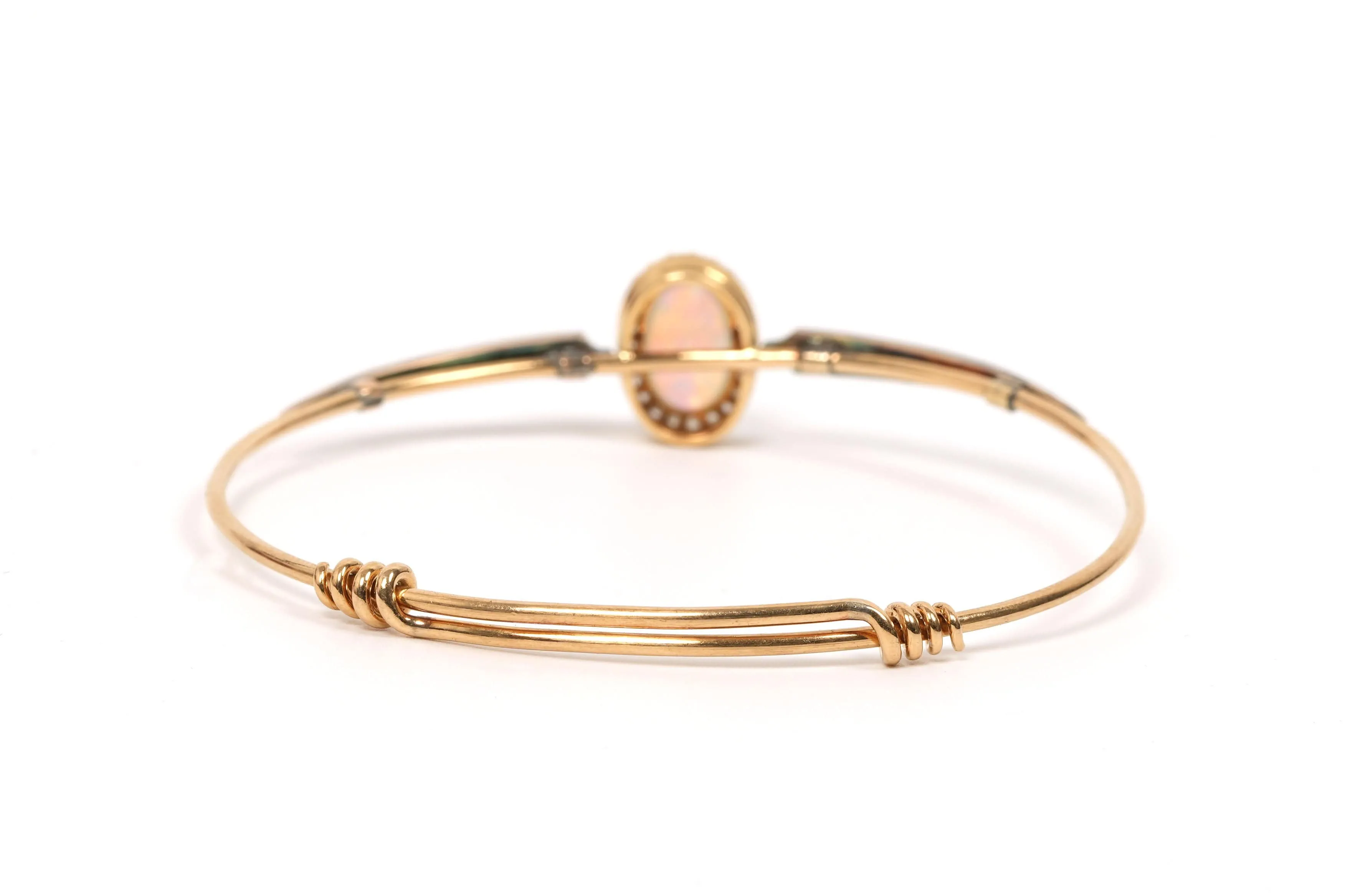 Bracelet dans le style "Wolfers" Art Nouveau or jaune, opale, diamants taille rose sold by 58 Facettes product image thumbnail 5