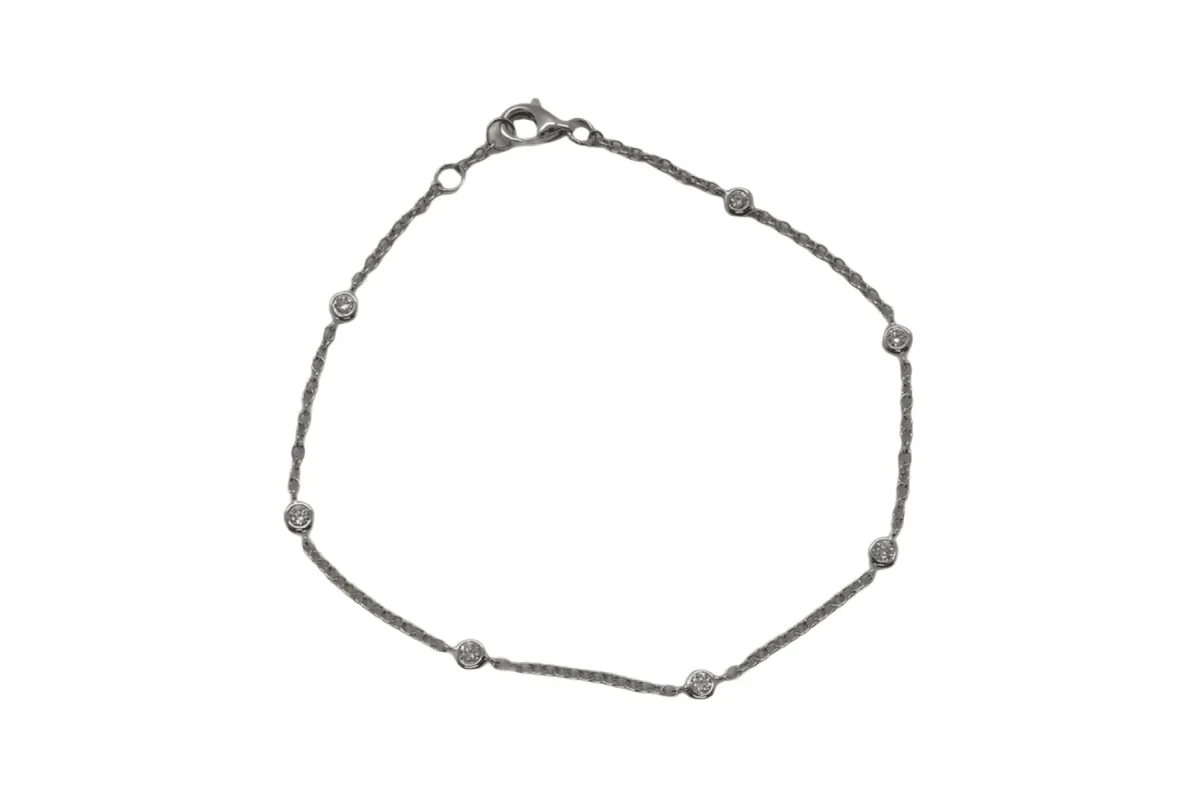 Bracelet or et diamants sold by 58 Facettes