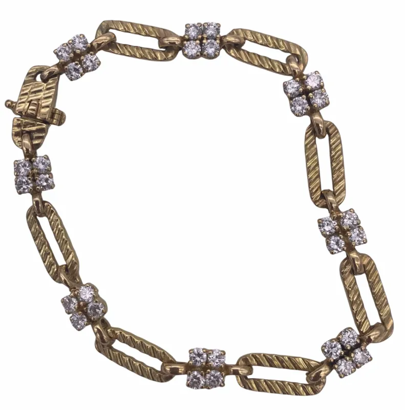 Bracelet or jaune et diamants sold by 58 Facettes