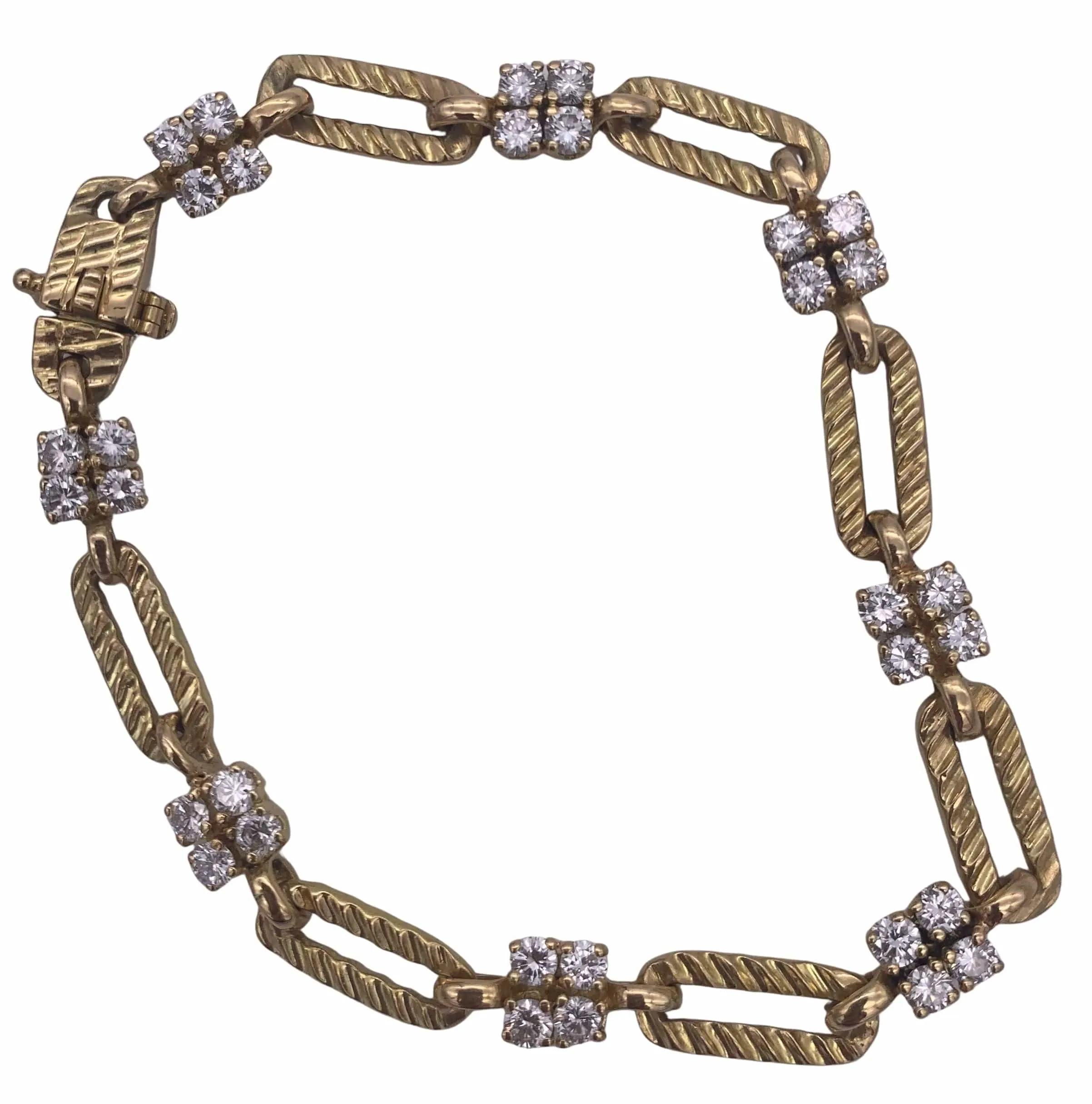 Bracelet or jaune et diamants sold by 58 Facettes