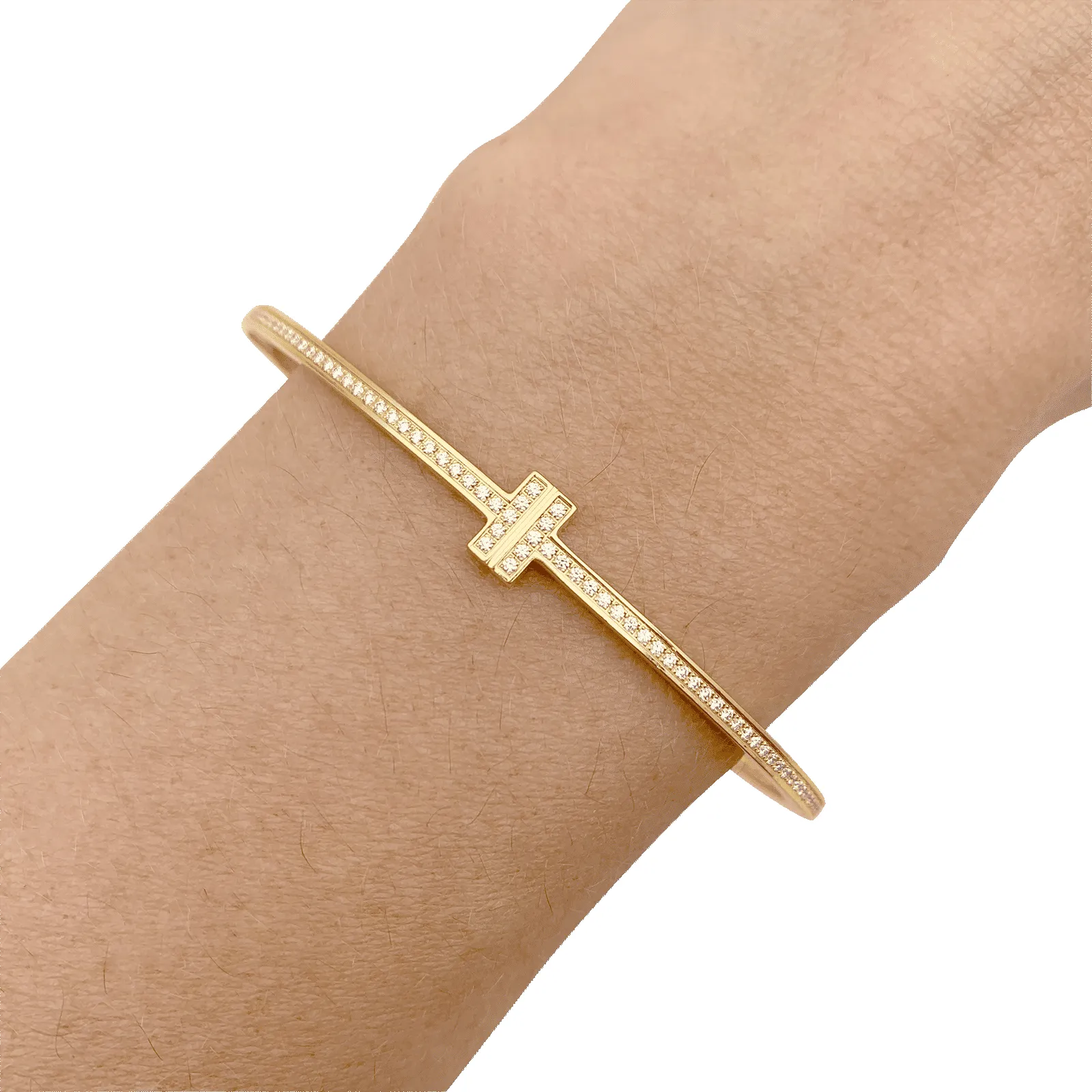 Bracelet Tiffany & Co., "Tiffany T", or jaune, diamants. sold by 58 Facettes product image thumbnail 2