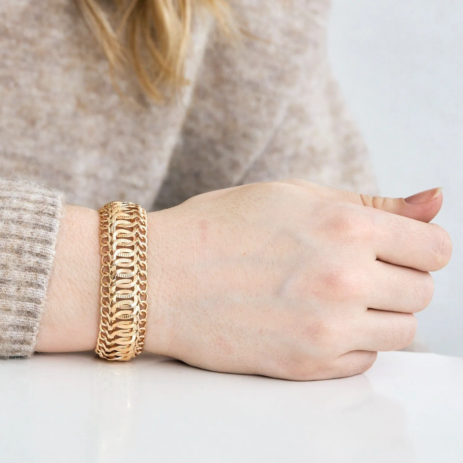 Bracelet maille américaine, or rose sold by 58 Facettes product image thumbnail 2