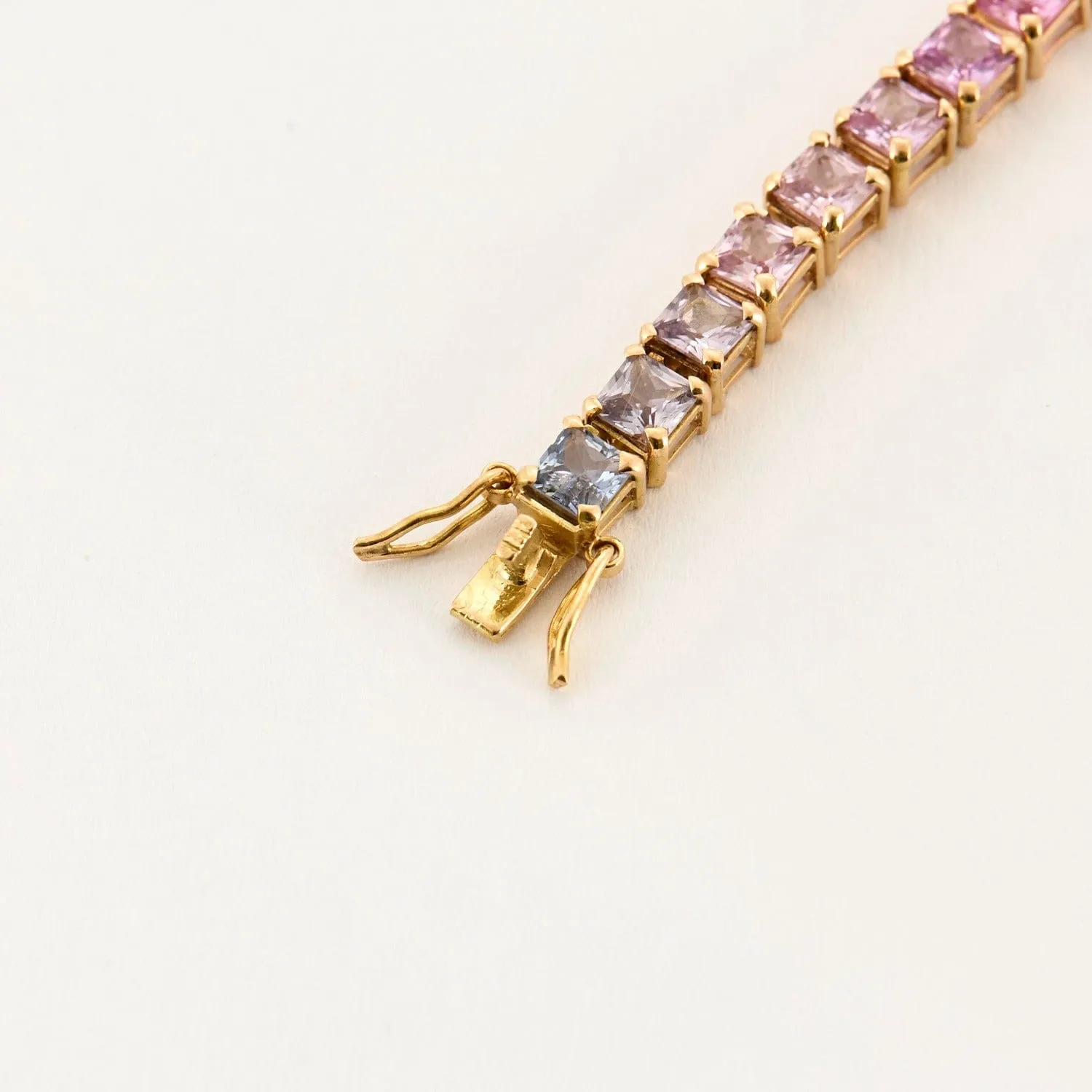 Bracelet Tennis en or jaune et saphirs sold by 58 Facettes product image thumbnail 4