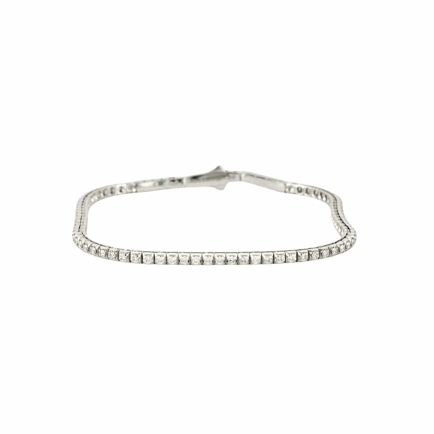 Bracelet rivière diamants or blanc sold by 58 Facettes