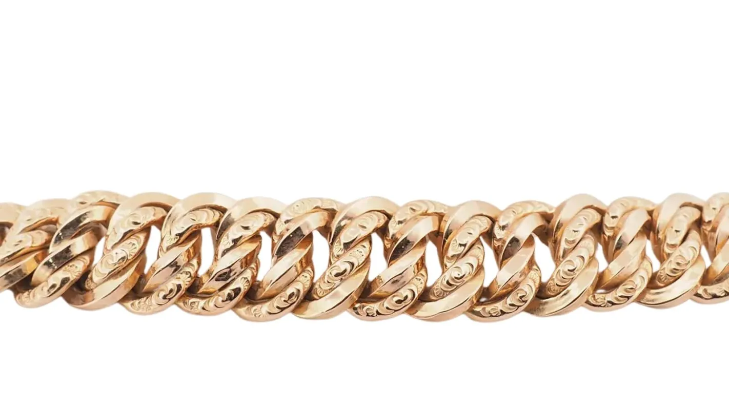 Bracelet vintage maille américaine en or rose sold by 58 Facettes