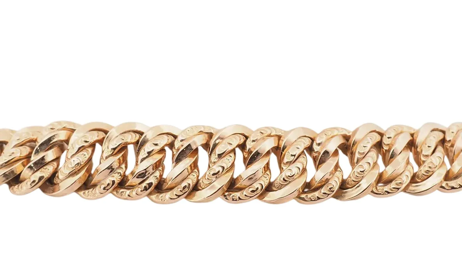 Bracelet vintage maille américaine en or rose sold by 58 Facettes