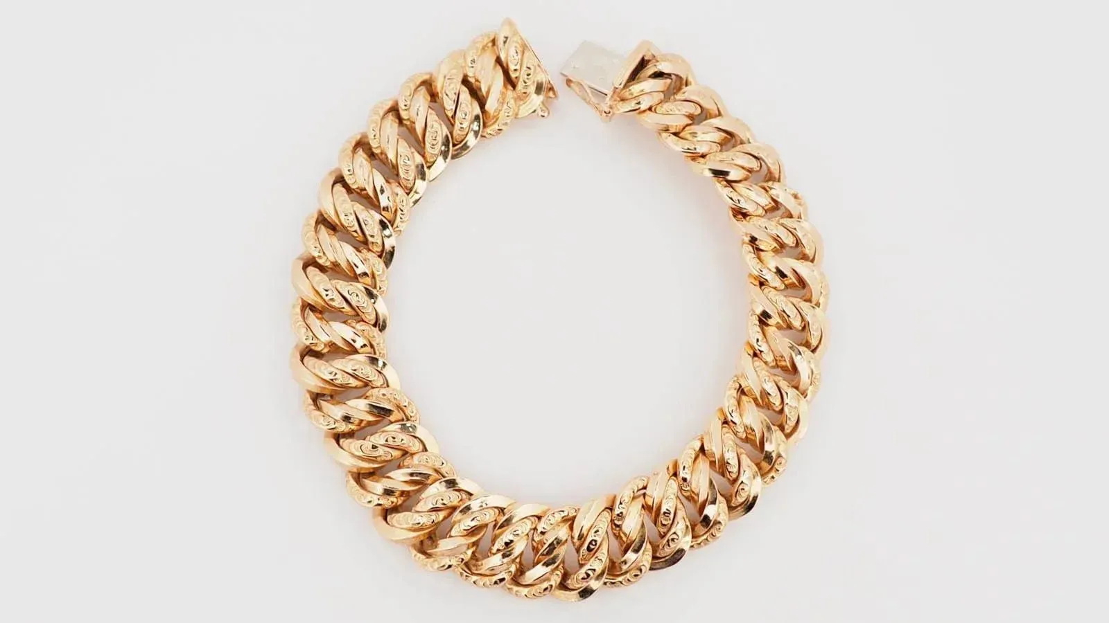 Bracelet vintage maille américaine en or rose sold by 58 Facettes product image thumbnail 5