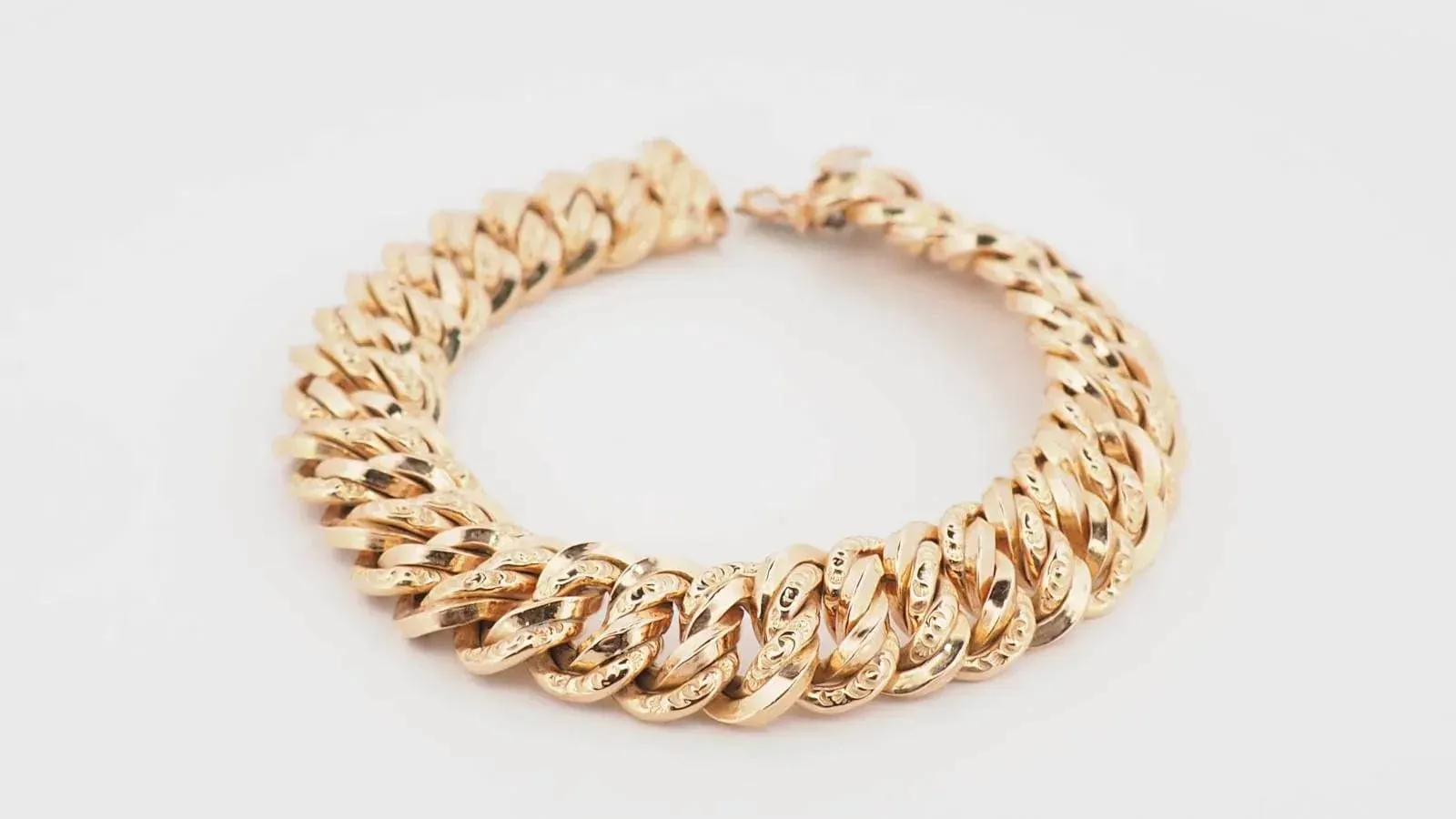 Bracelet vintage maille américaine en or rose sold by 58 Facettes product image thumbnail 3